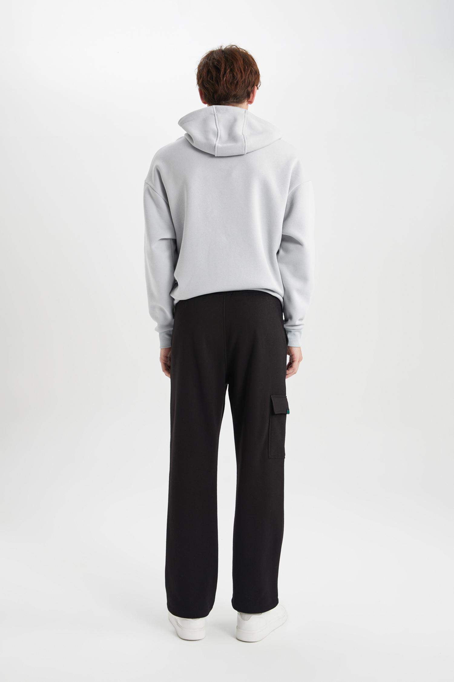 Regular Fit Wide Leg With Cargo Pocket Trousers