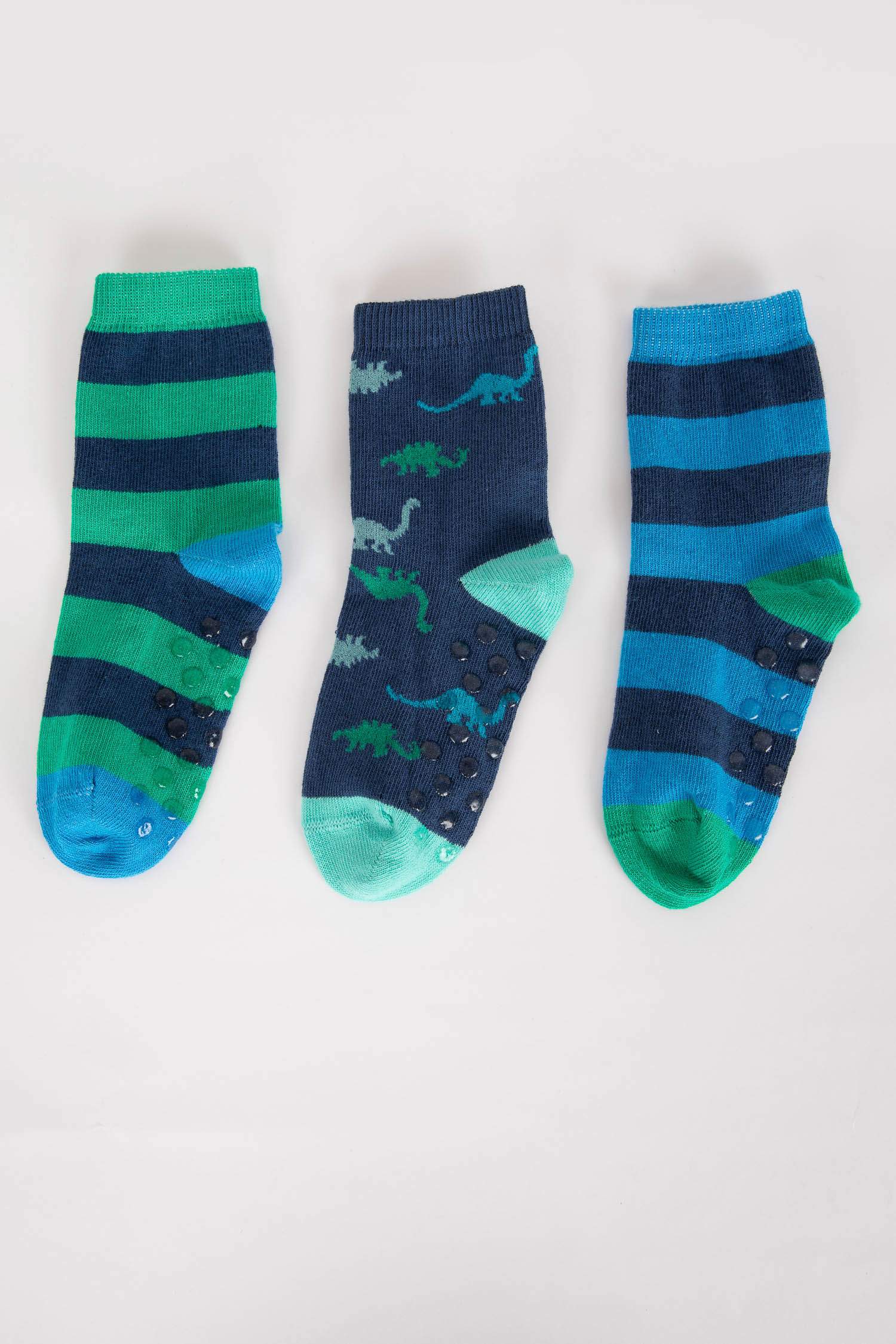 جوارب ولادي طويلة قطن - 3 قطع