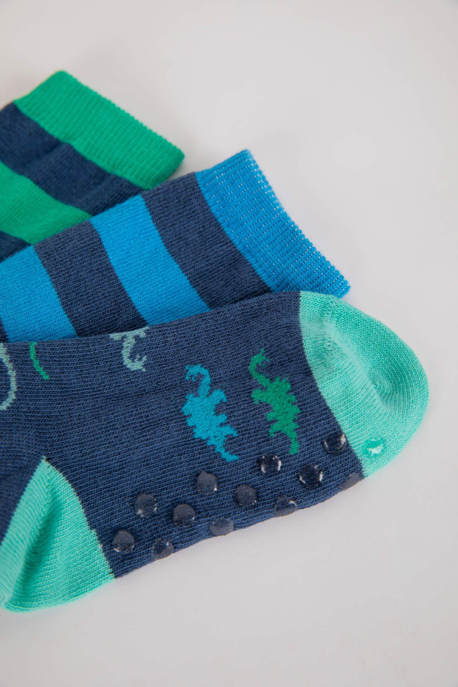 جوارب ولادي طويلة قطن - 3 قطع