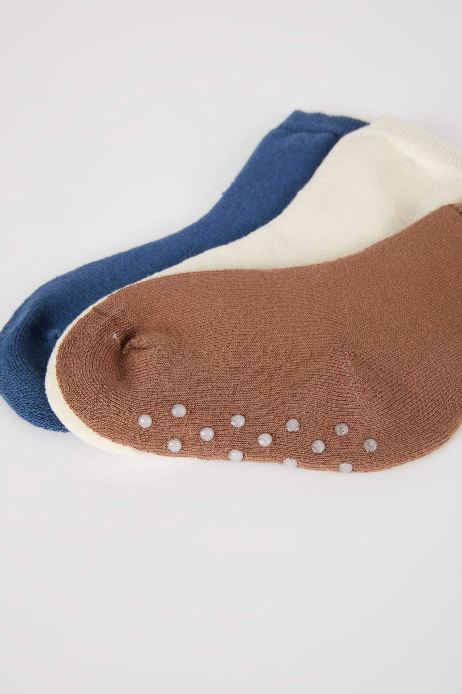 شرابات طويل اولادي قطن - 3 قطع