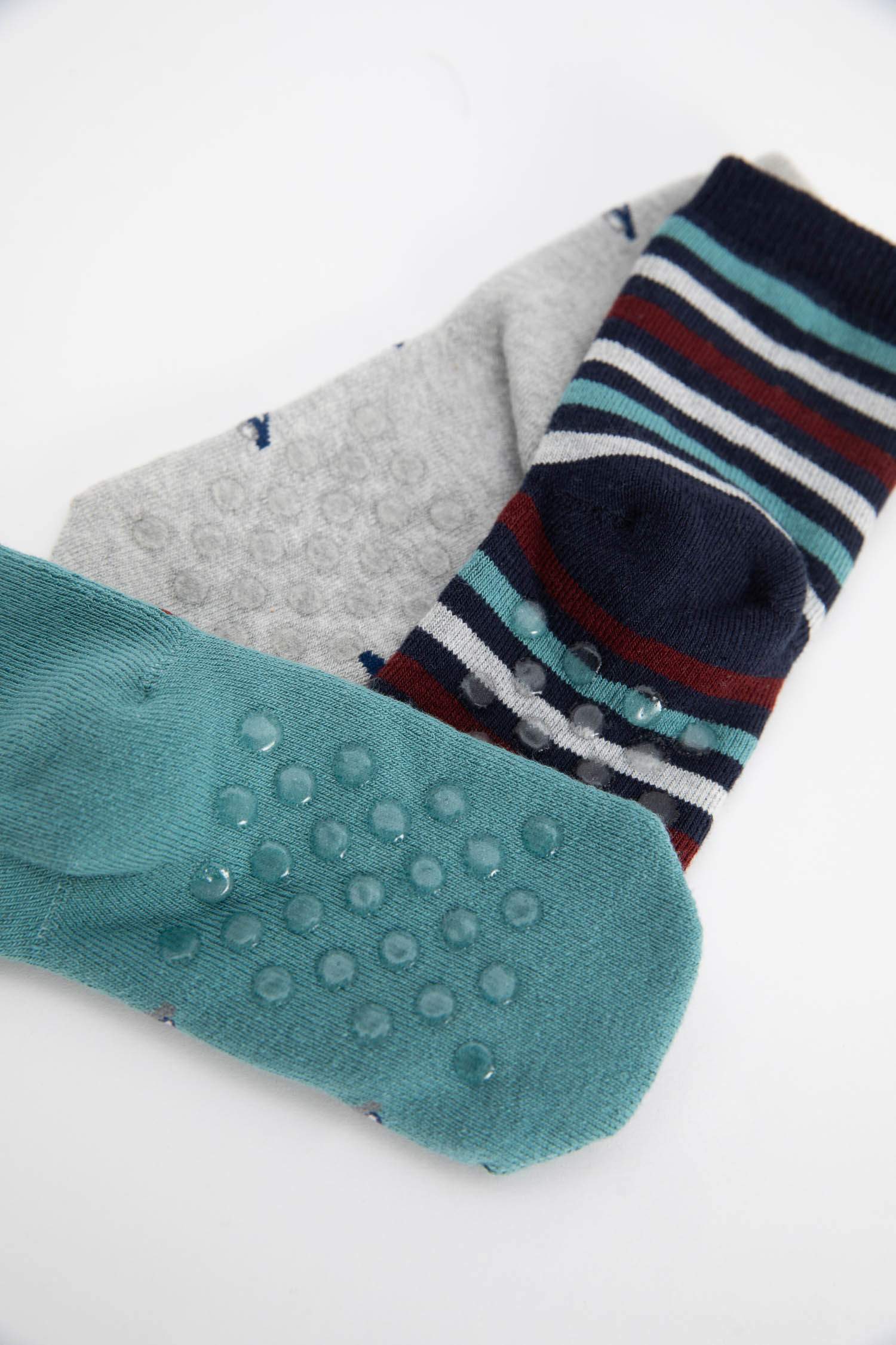 Erkek Bebek 3'lü Pamuklu Uzun Çorap