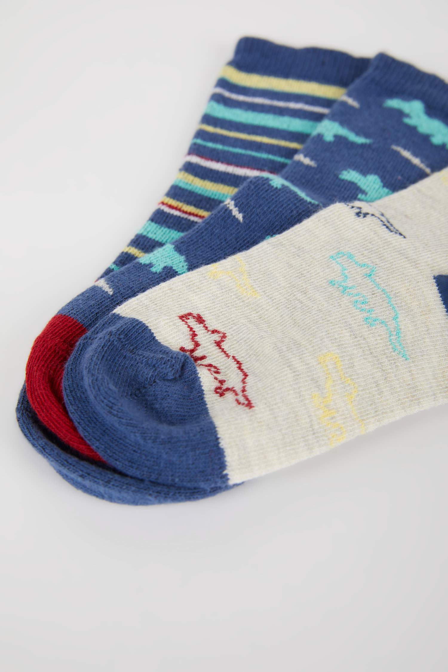 Erkek Bebek 3'lü Pamuklu Uzun Çorap