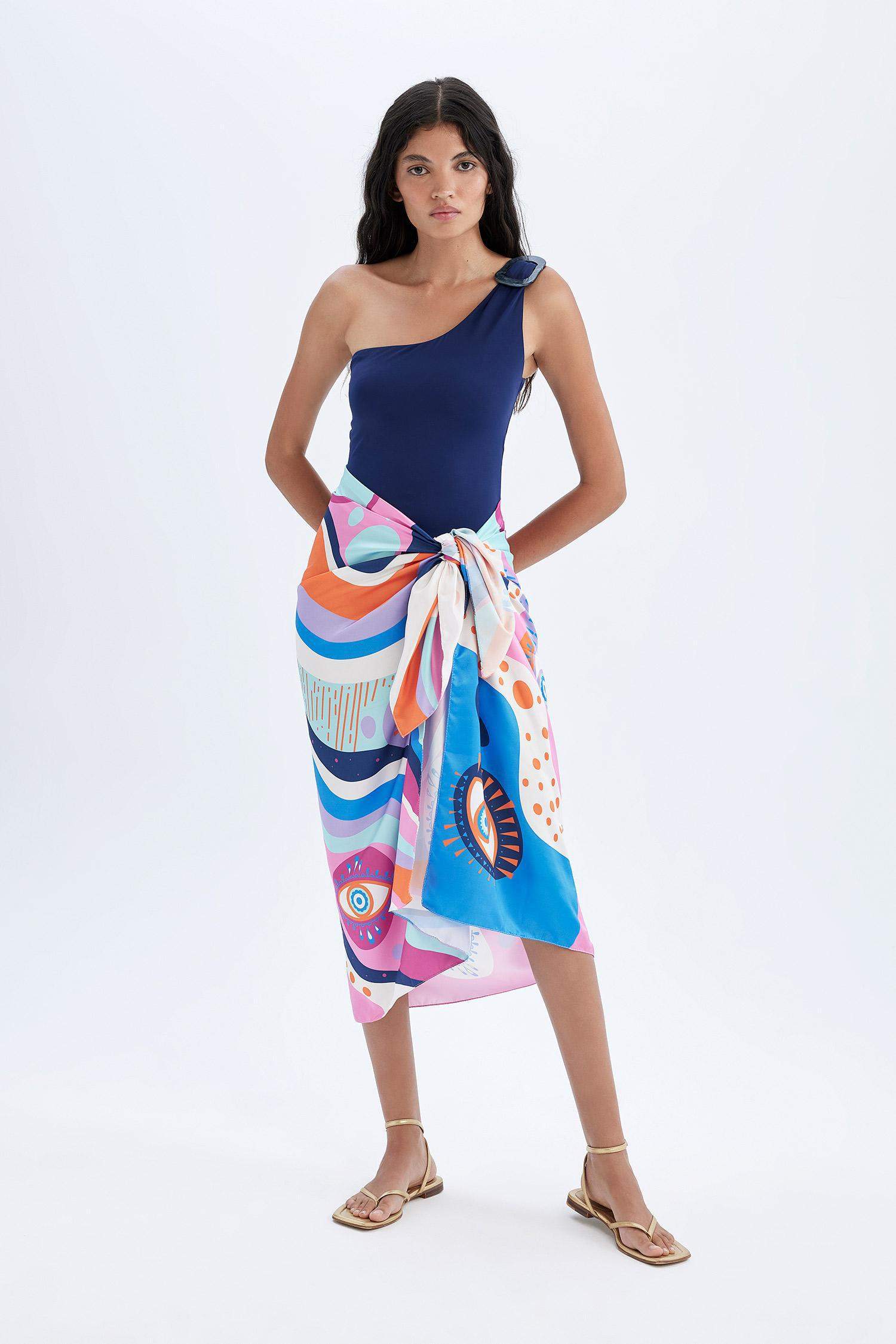 Fall in Love Regular Fit Desenli Plaj Eteği