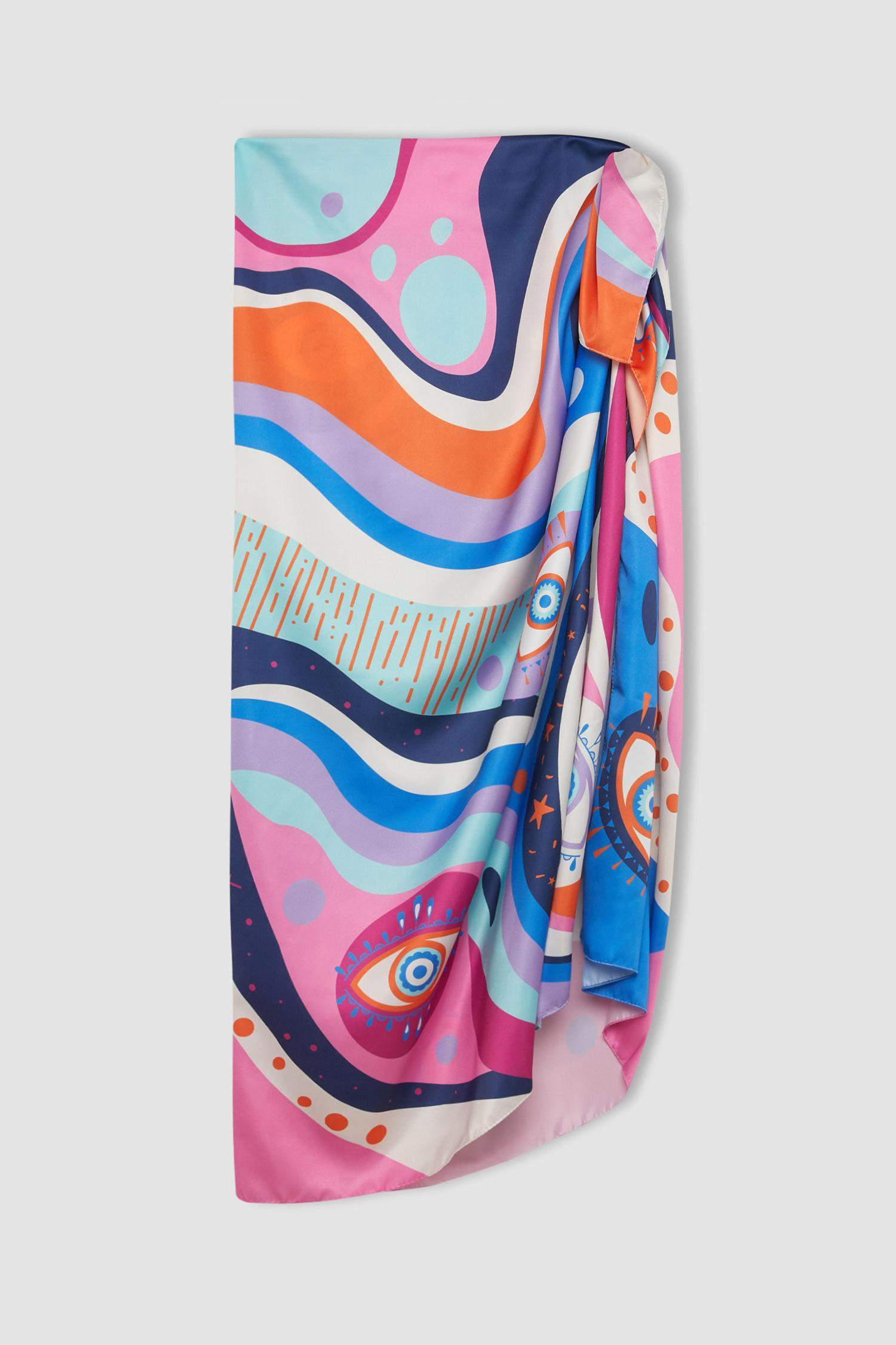 Fall in Love Regular Fit Desenli Plaj Eteği