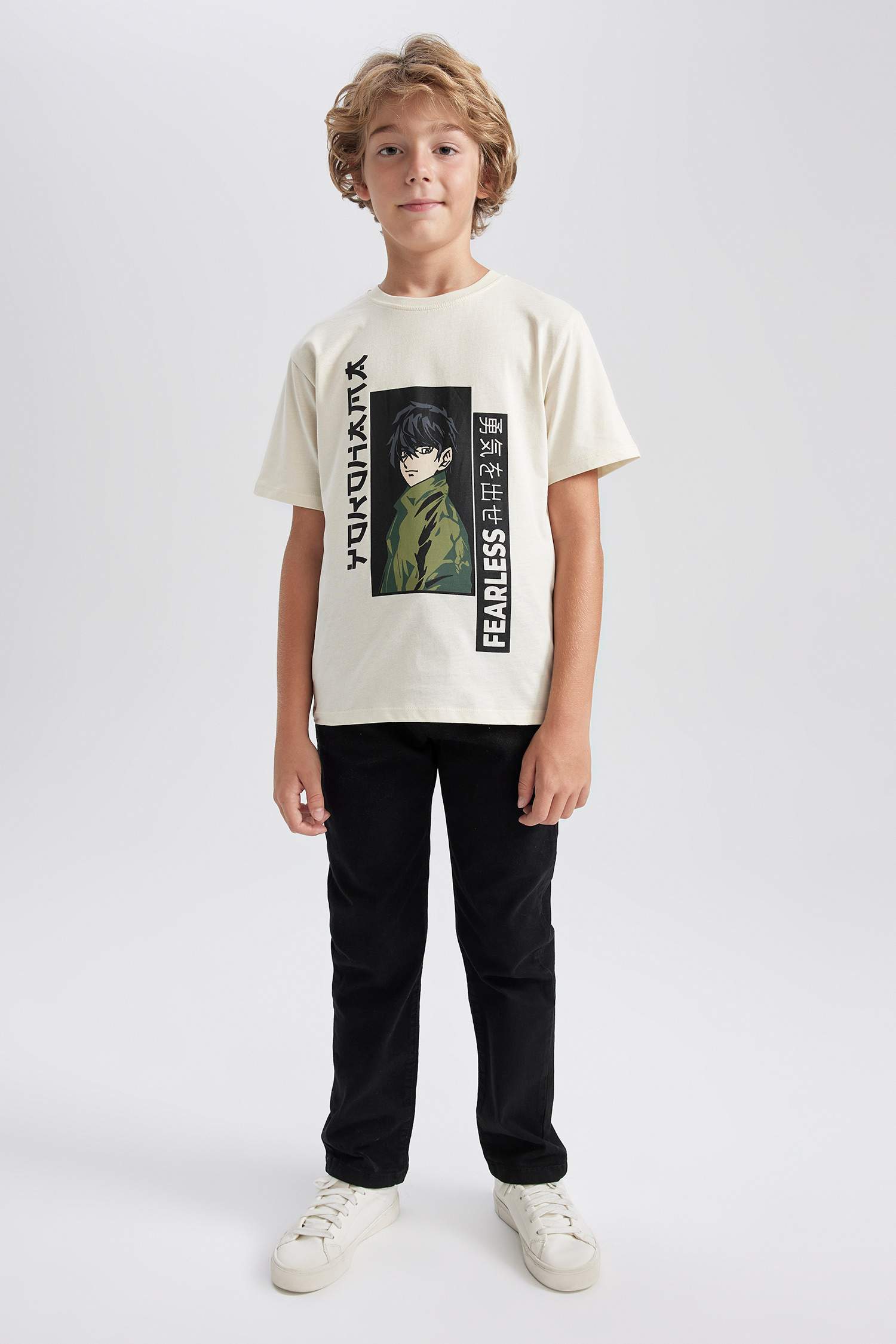 Футболка с круглым вырезом с принтом для мальчиков