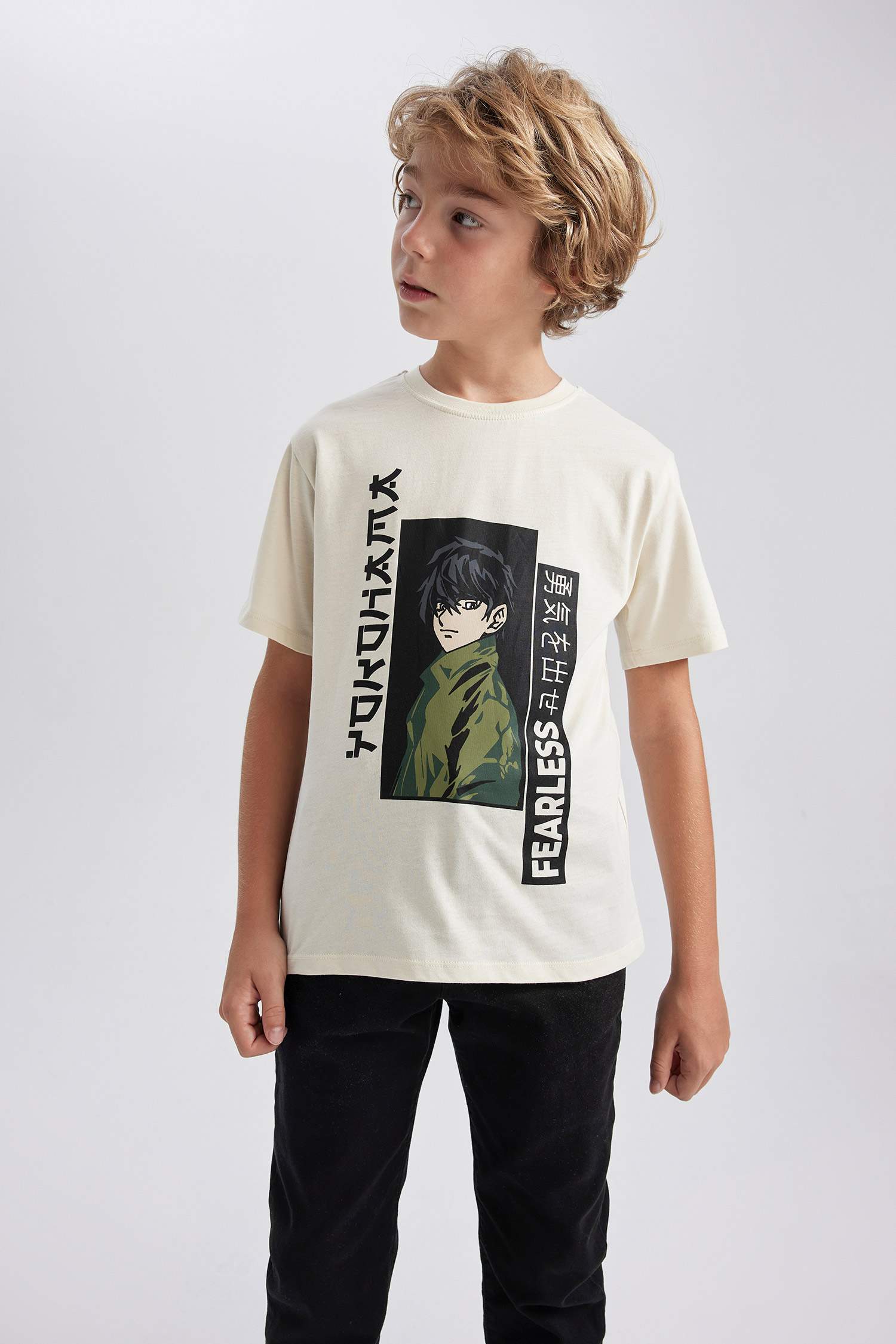 Футболка с круглым вырезом с принтом для мальчиков