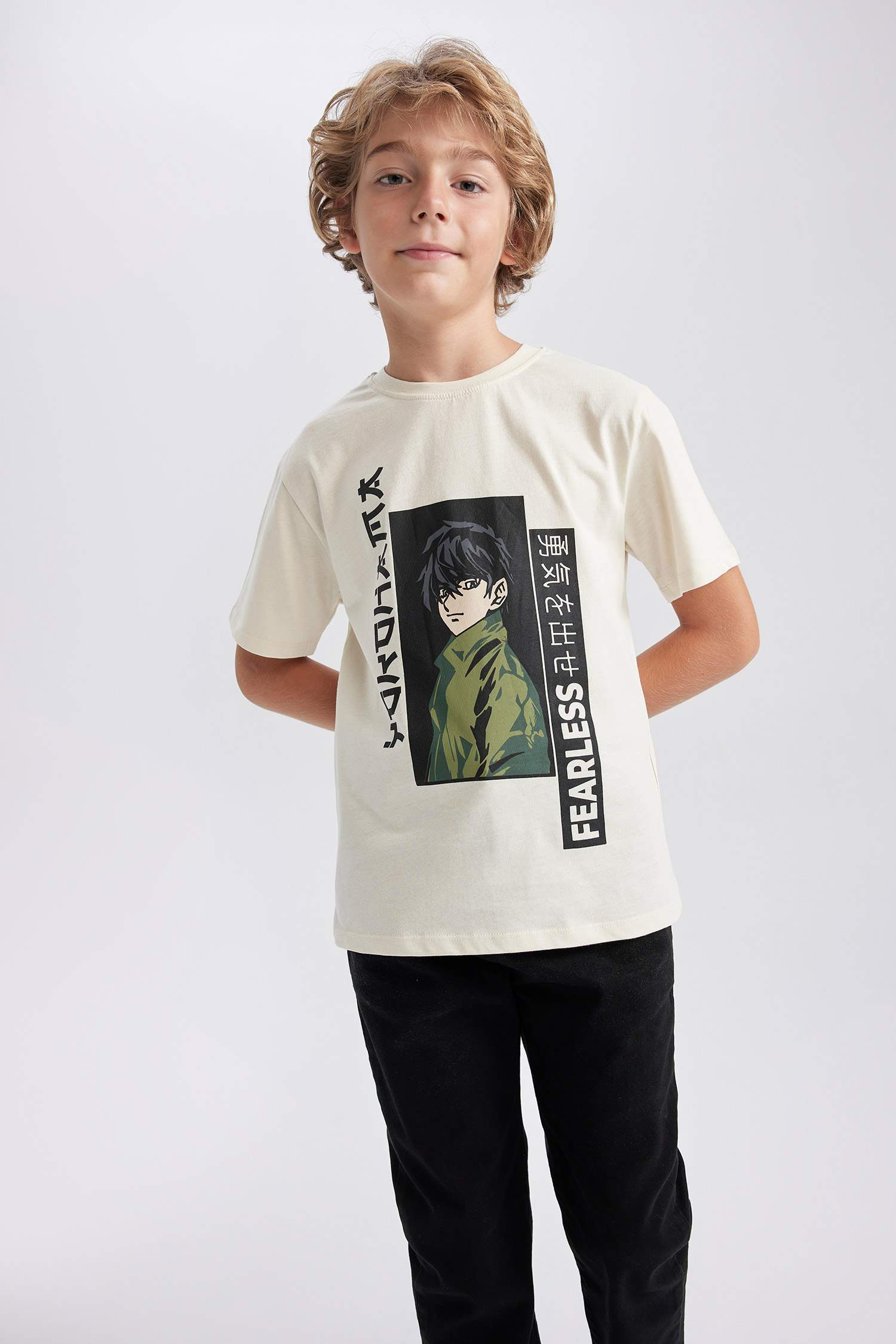 Футболка с круглым вырезом с принтом для мальчиков