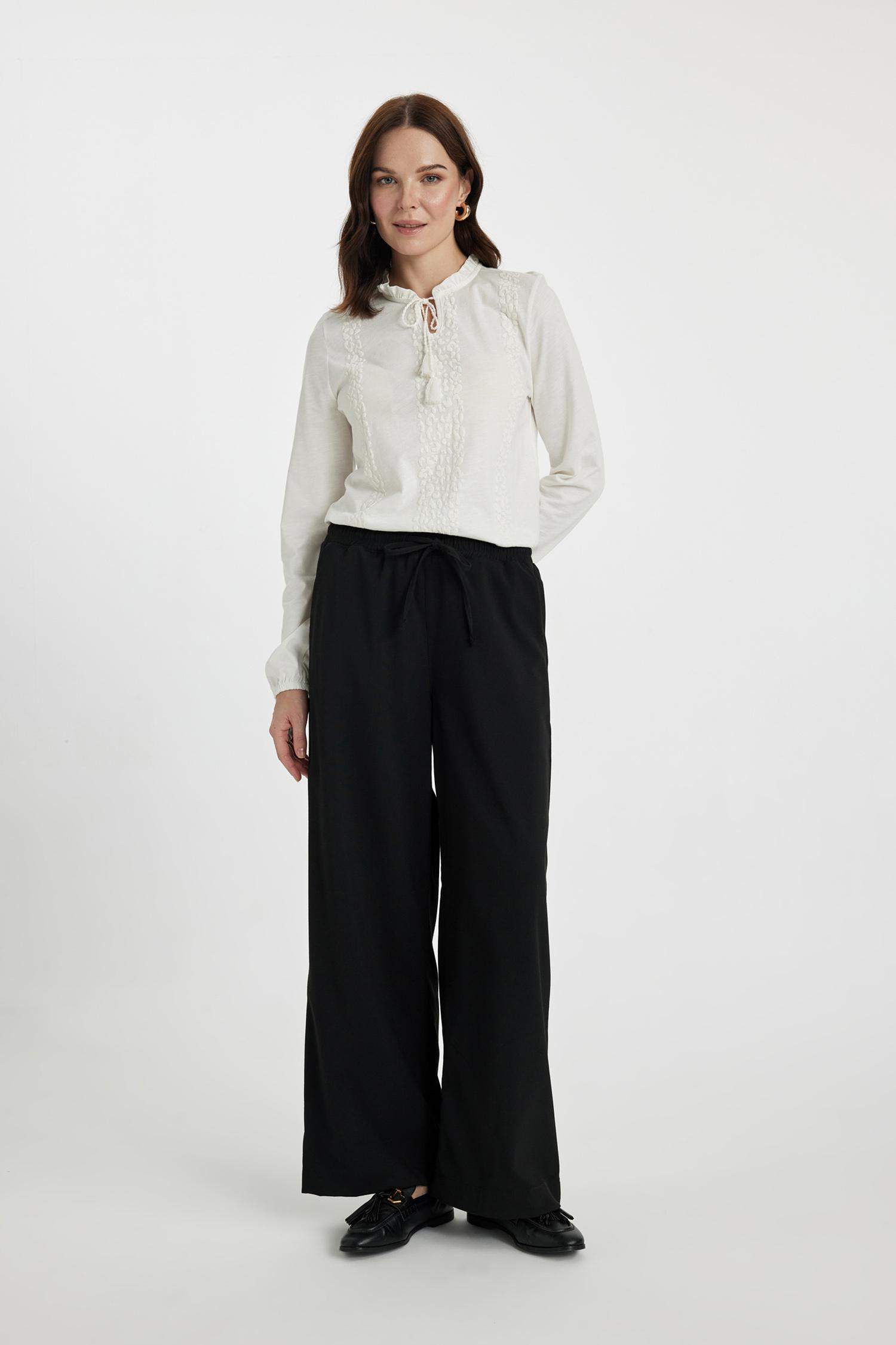 Regular Fit Crew Neck Puff Printed Long Sleeve T-Shirt