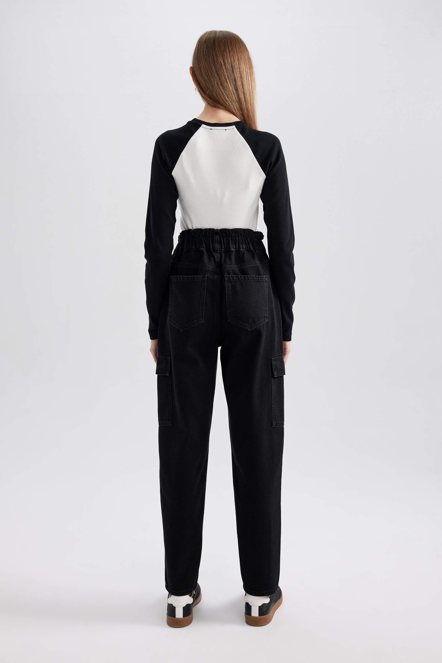 Джинсы Paperbag с высокой талией