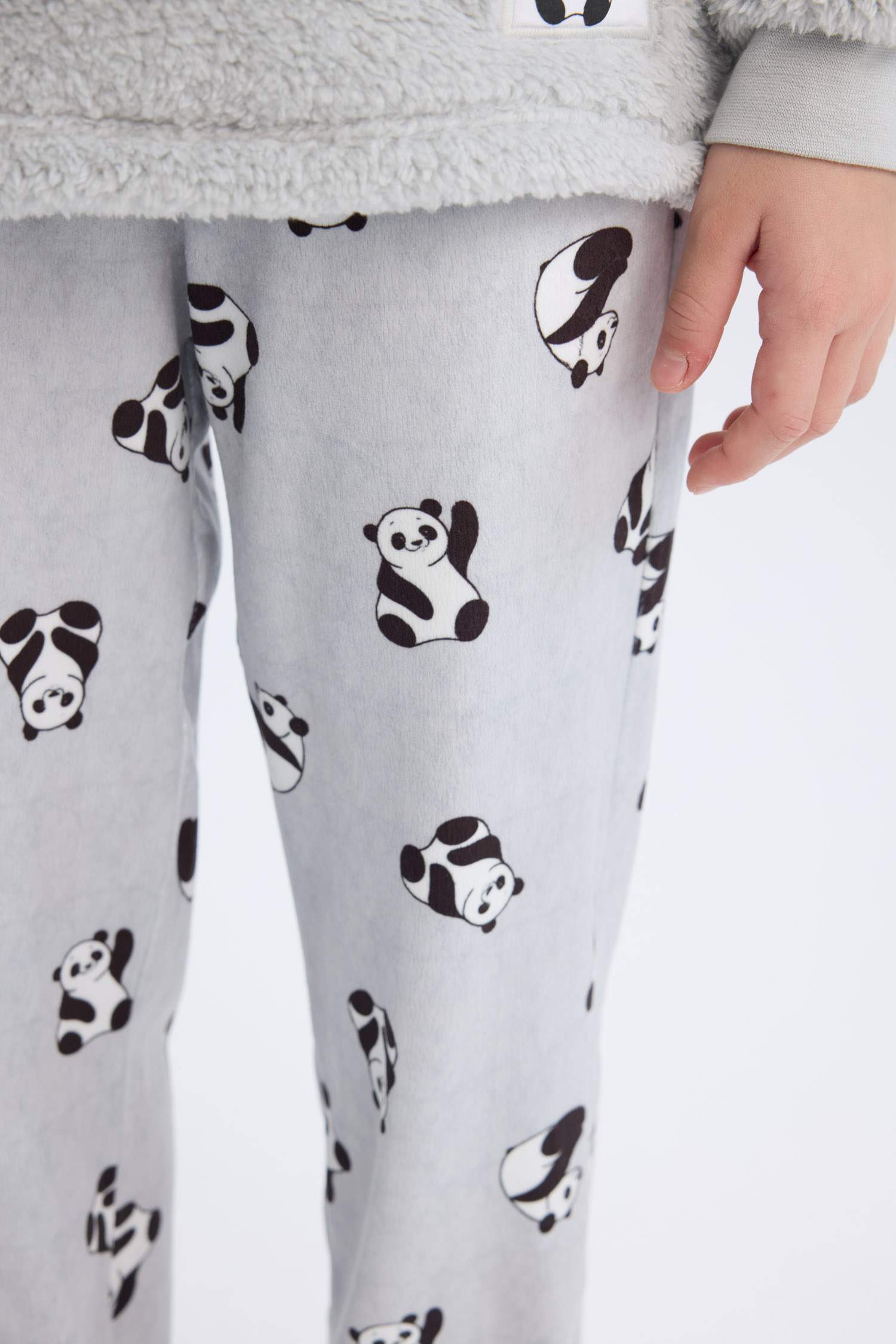 Pyjama en peluche Top imprimé à manches longues et pantalon