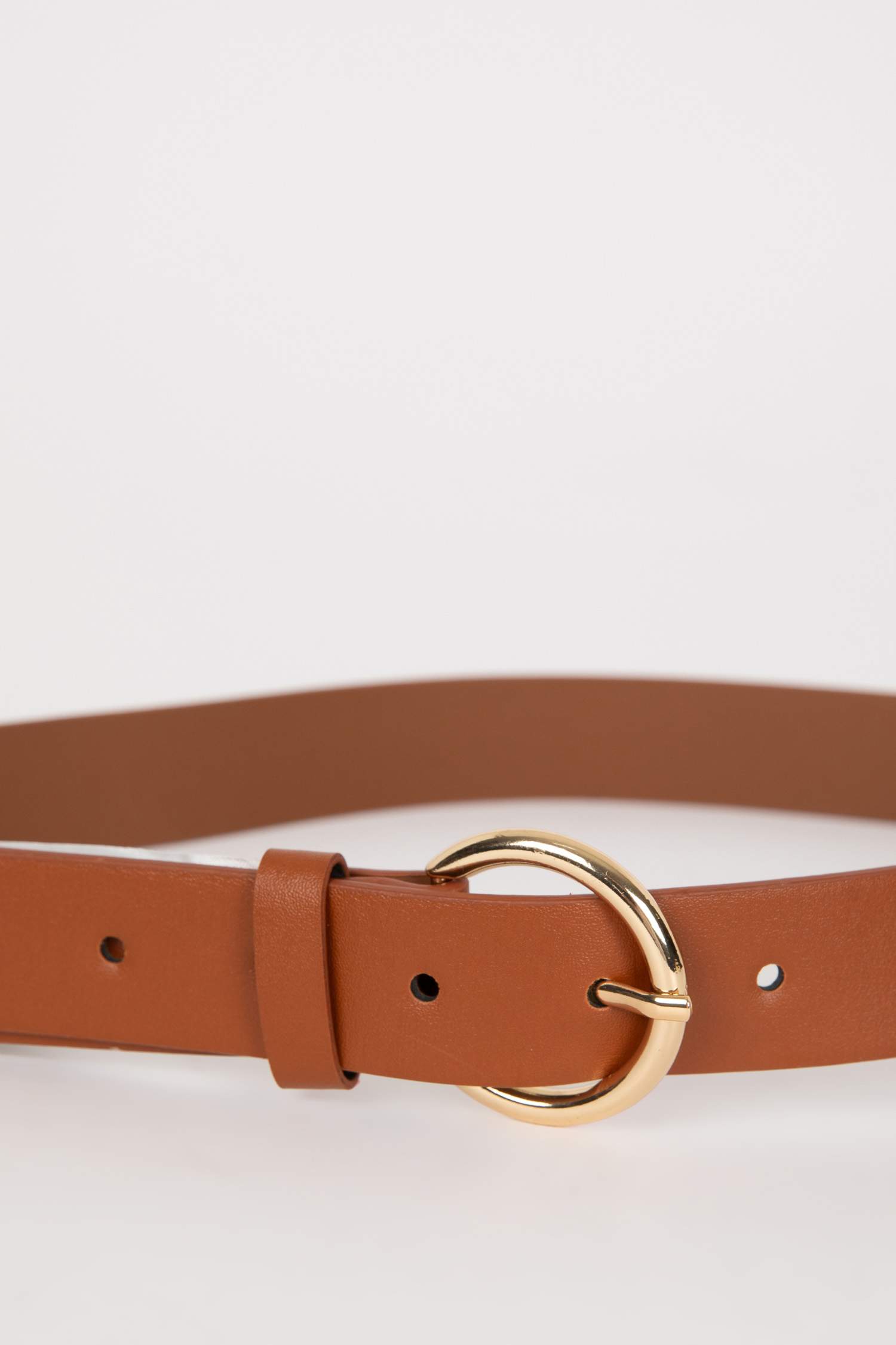 Kadın Oval Toka Suni Deri Jean Kemeri