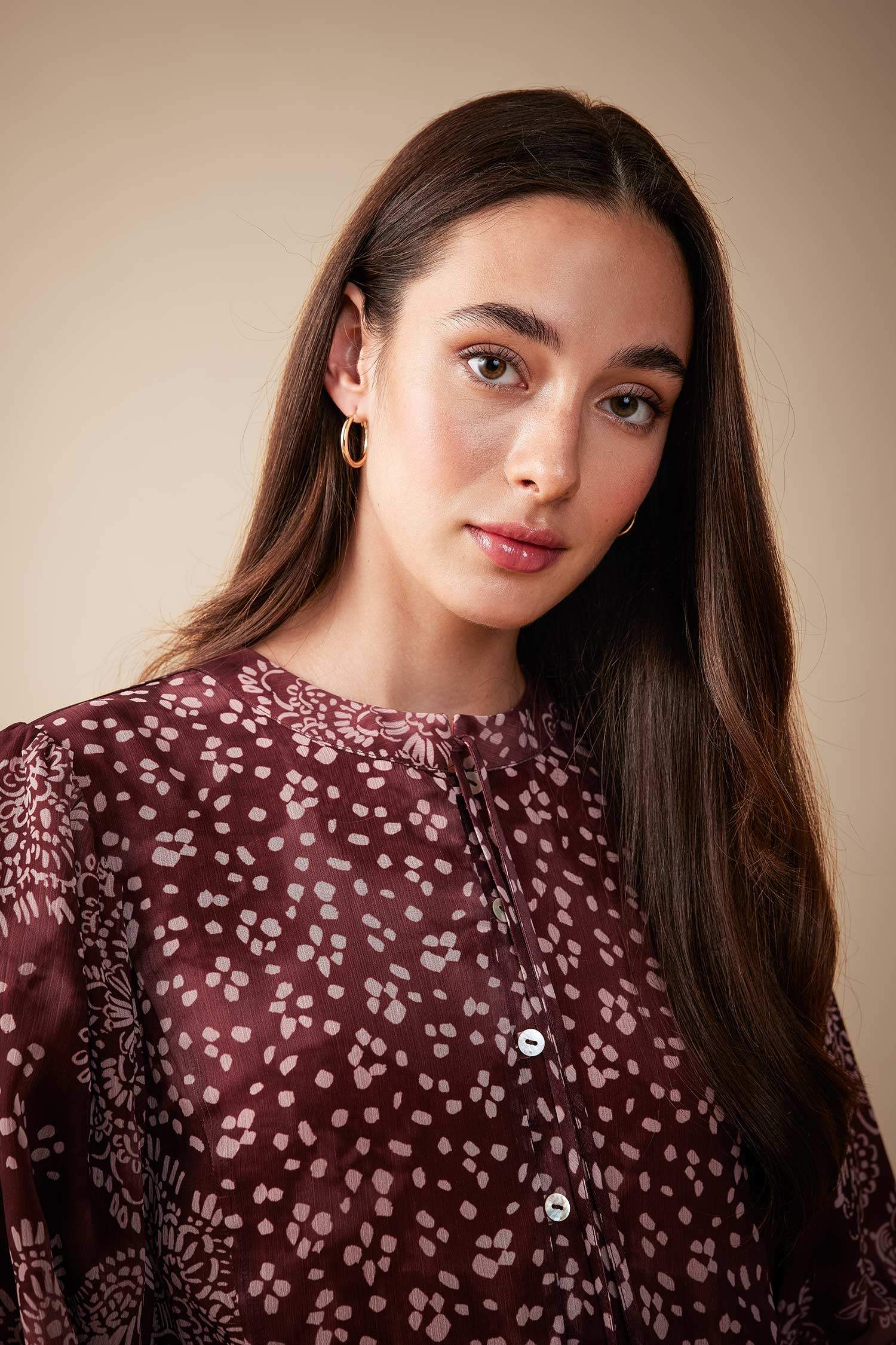 Robe Imprimé à  Manches Longues