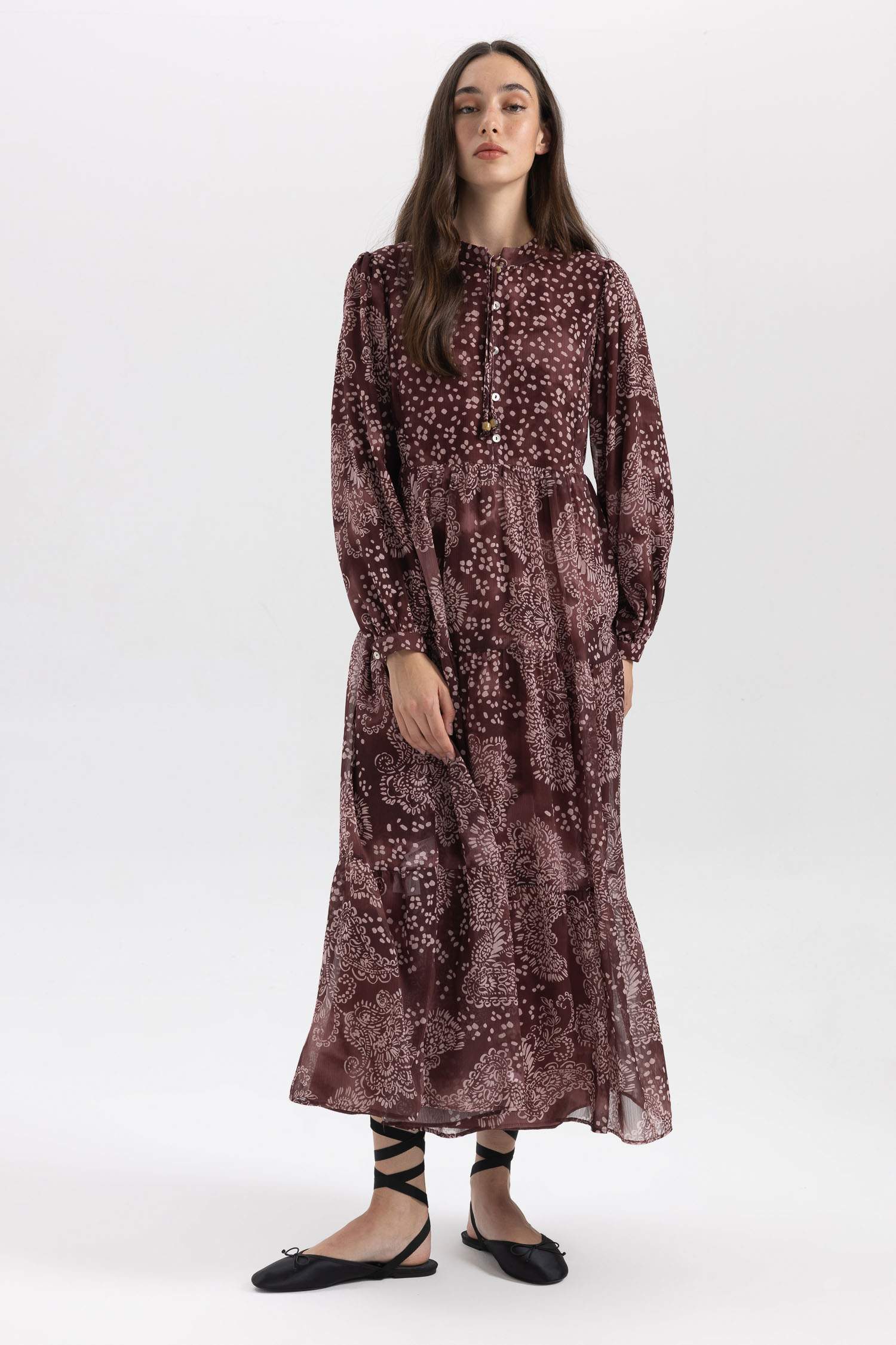 Robe Imprimé à  Manches Longues