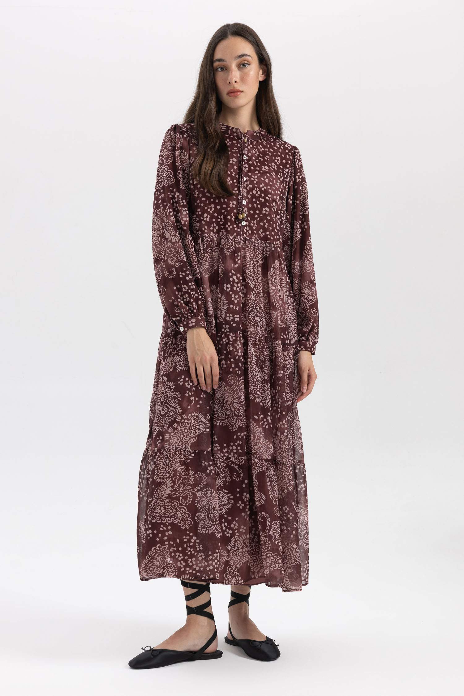 Robe Imprimé à  Manches Longues