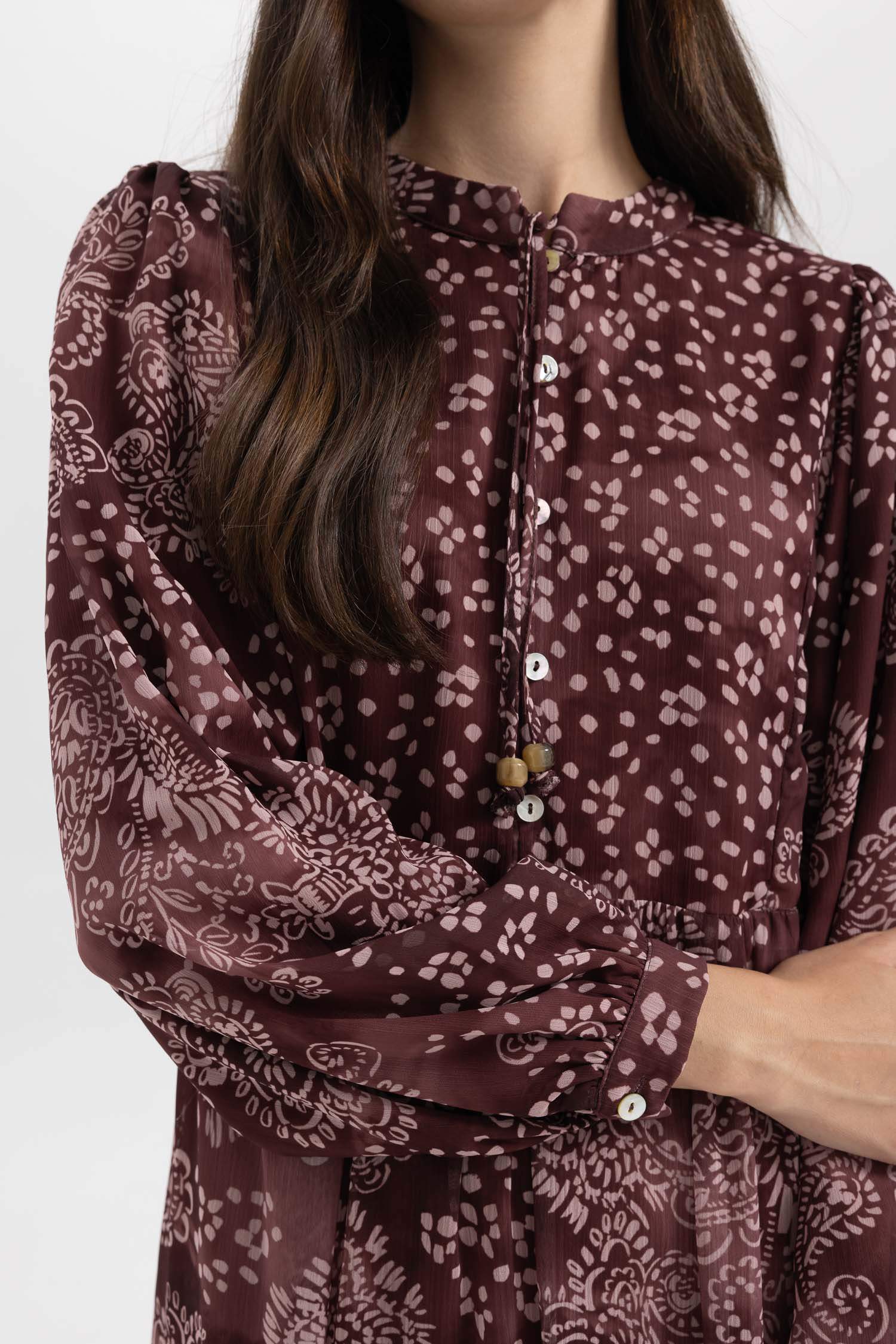 Robe Imprimé à  Manches Longues