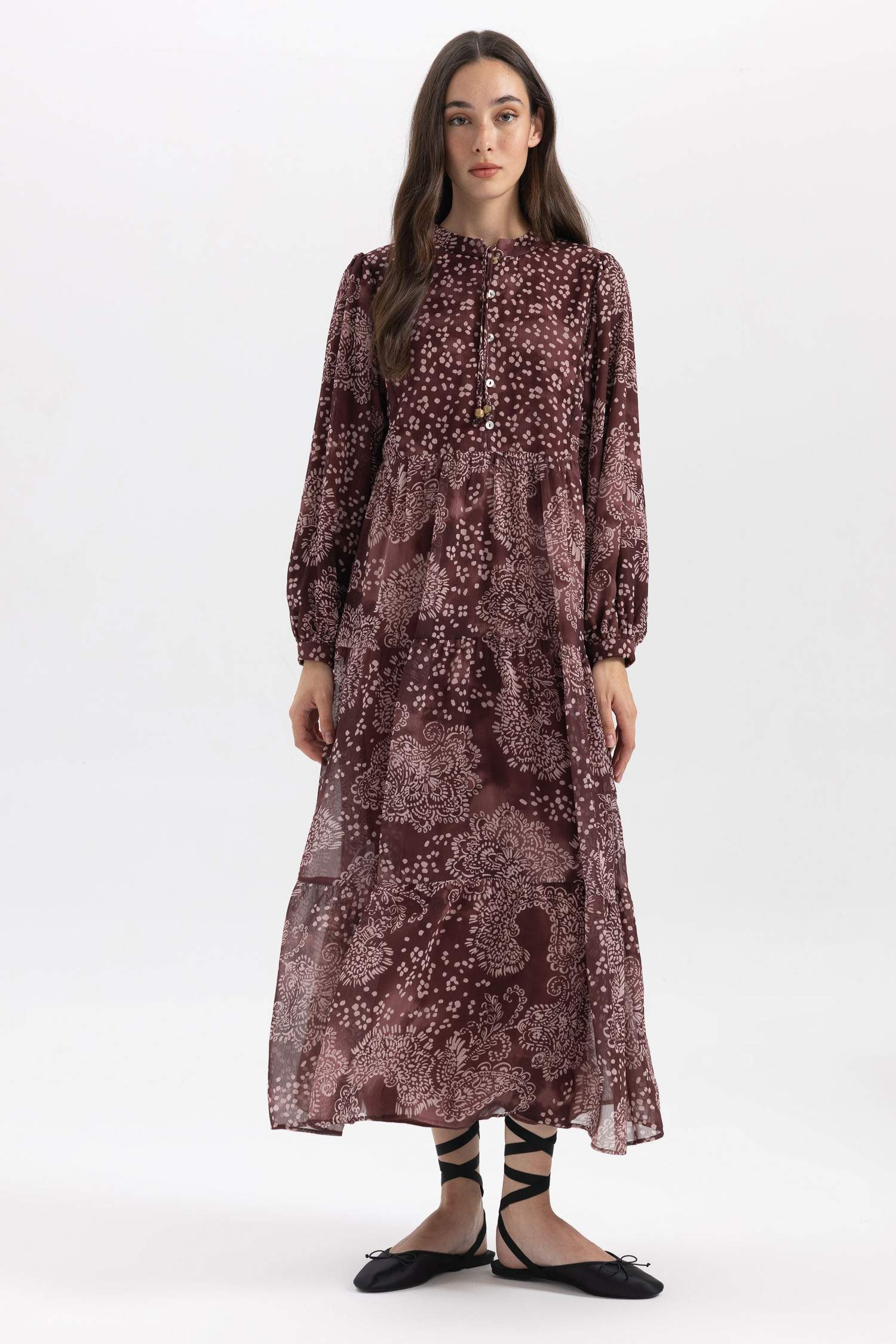 Robe Imprimé à  Manches Longues