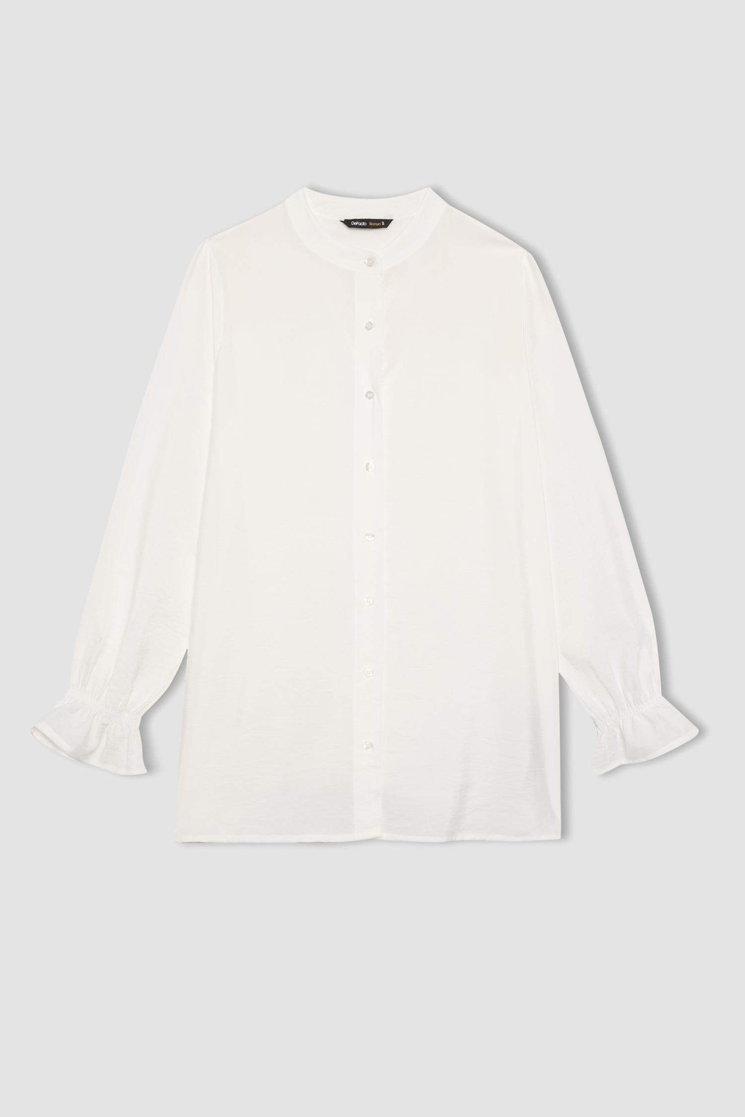 قميص كم طويل قصة عادية