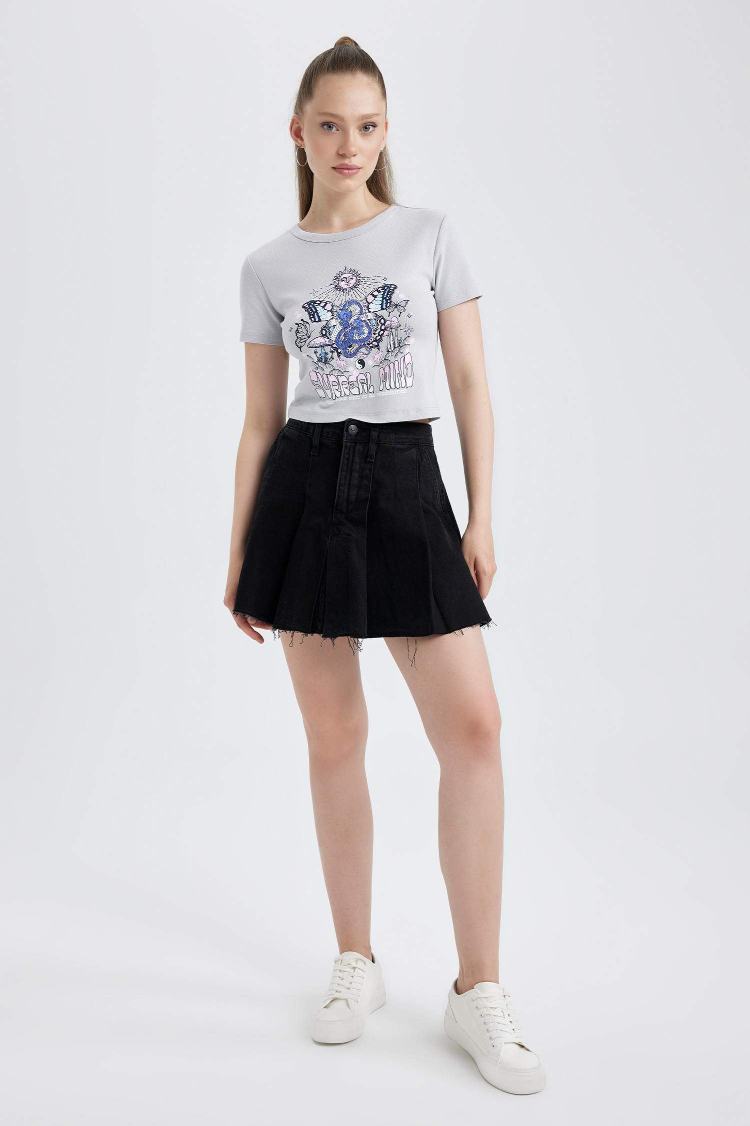 Slim Fit Printed Ribana Short Sleeve T-Shirt