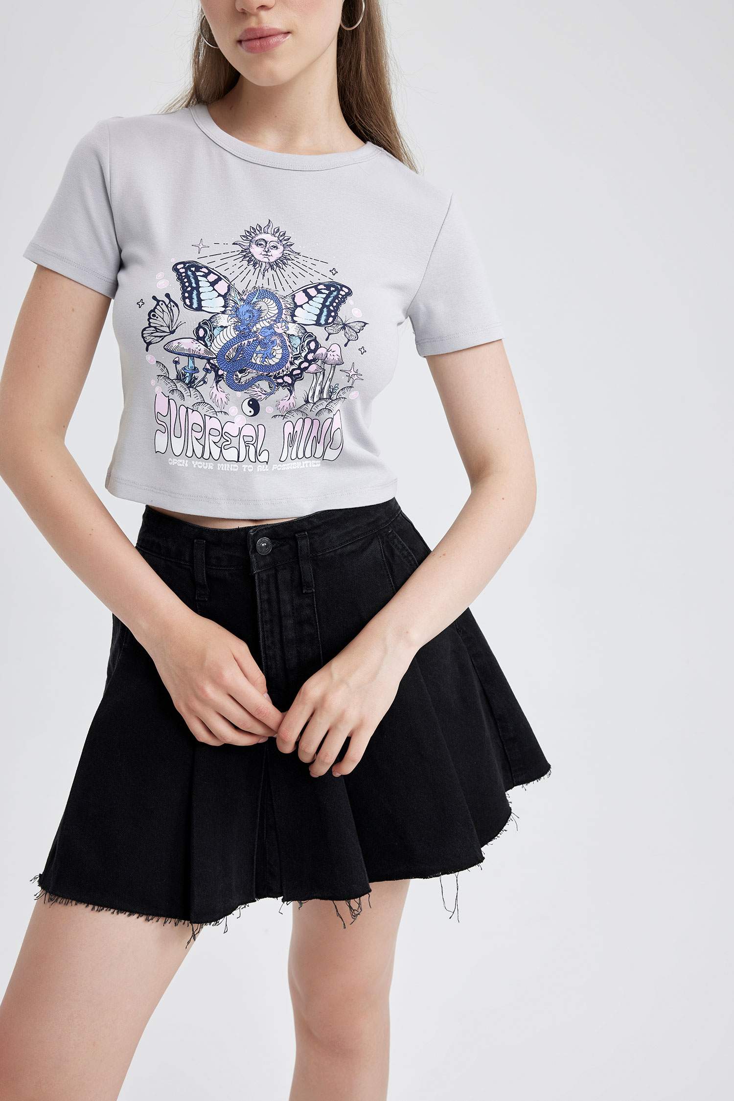 Slim Fit Printed Ribana Short Sleeve T-Shirt