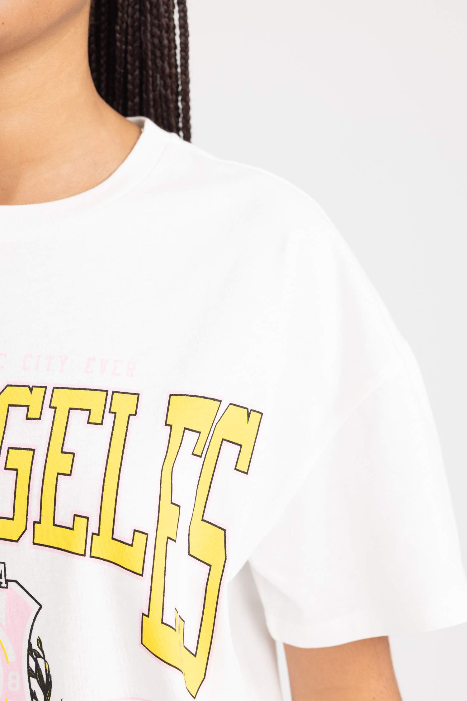 Oversize Fit Crew Neck Printed Short Sleeve T-Shirt