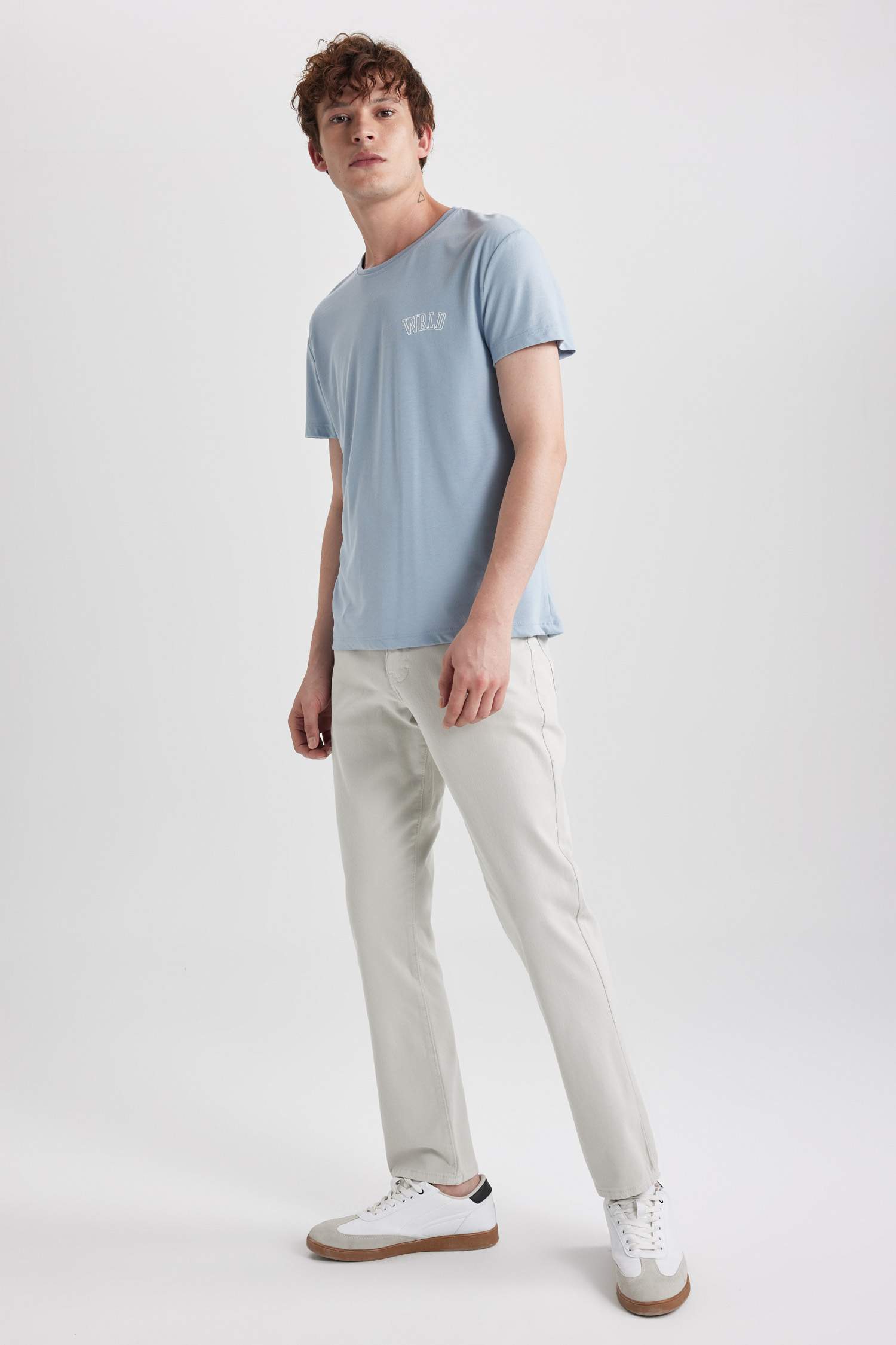 Gabardin Pantolon Slim Fit Dar Kesim Düz Paça Basic