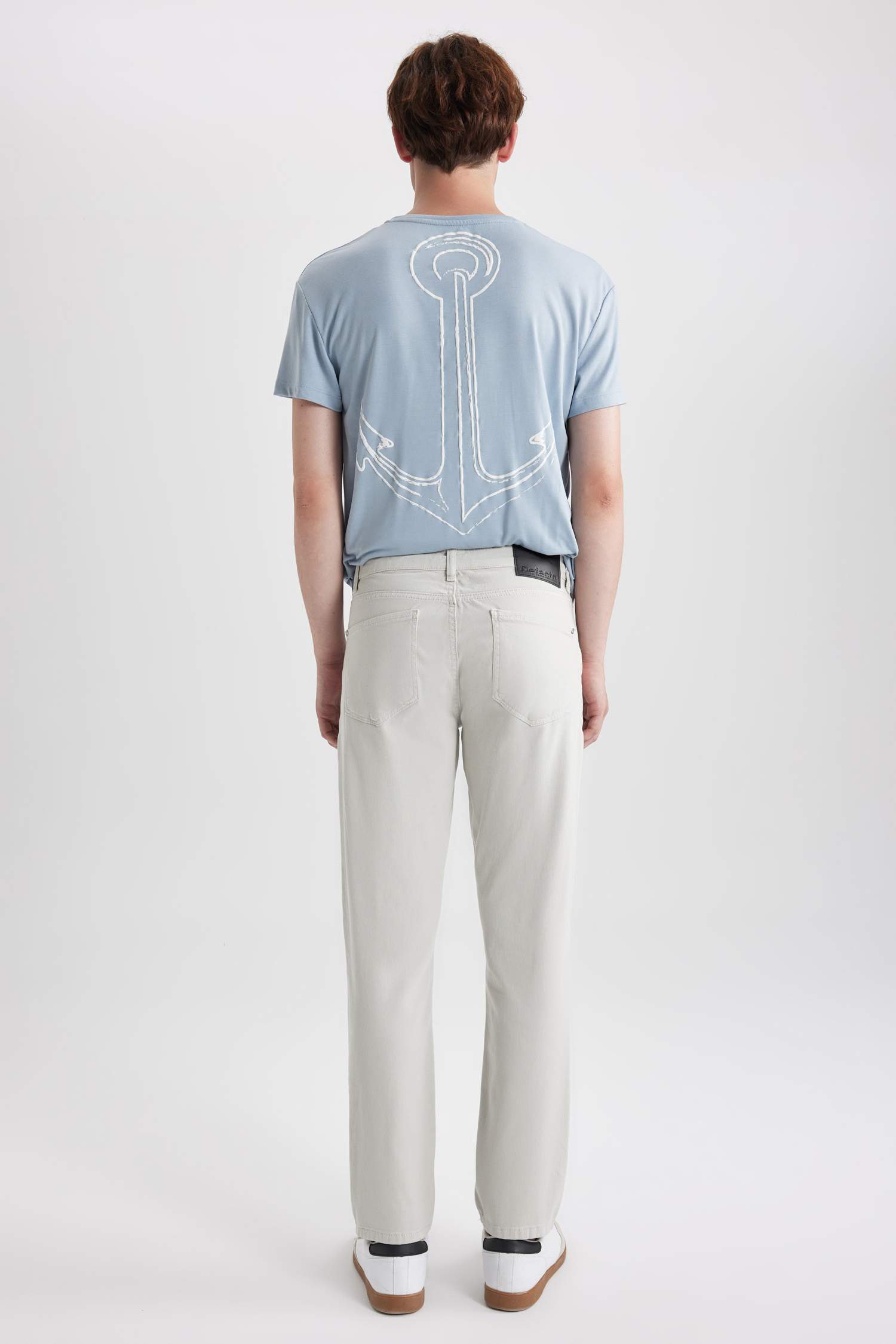 Gabardin Pantolon Slim Fit Dar Kesim Düz Paça Basic