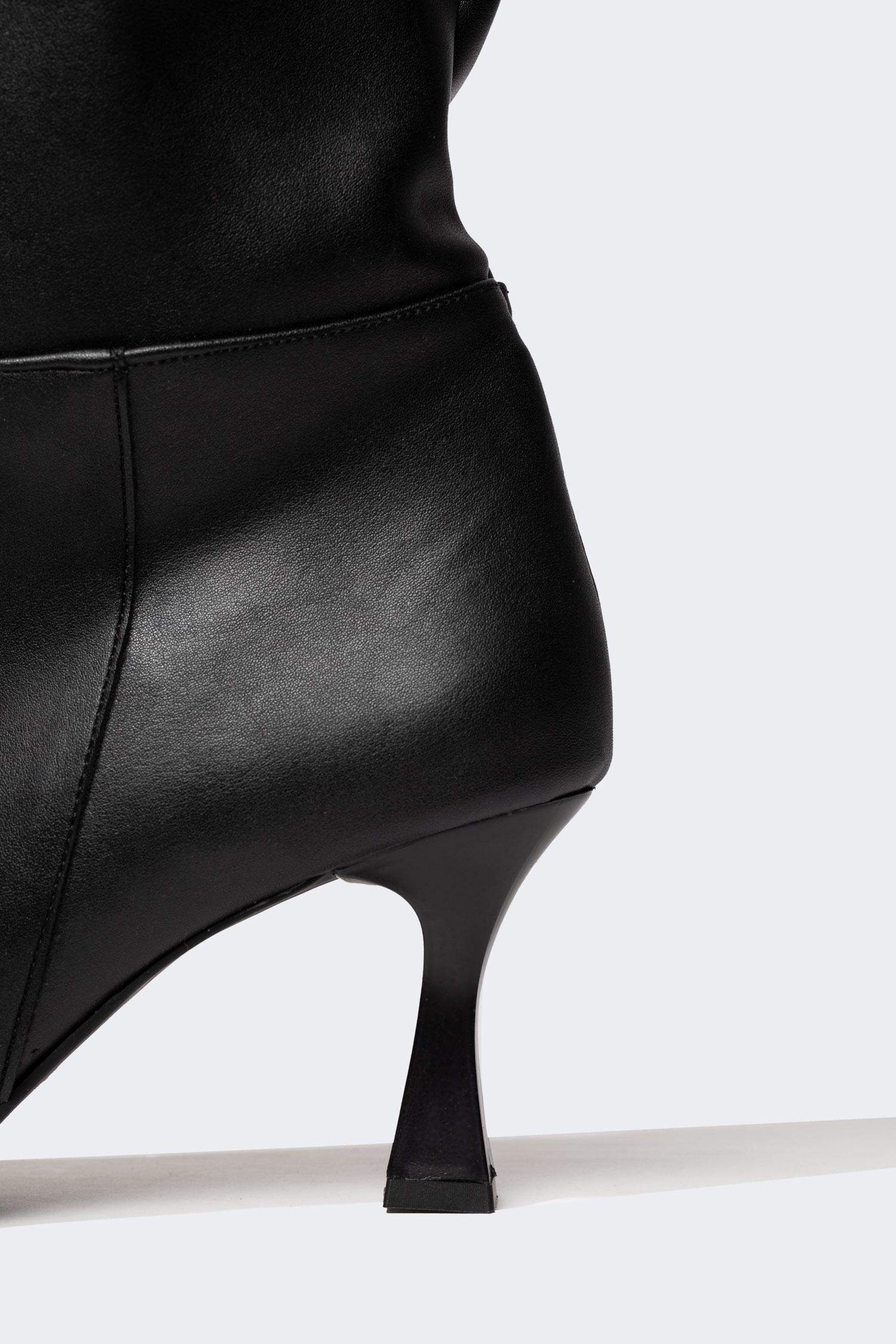 Faux Leather High Sole Boots