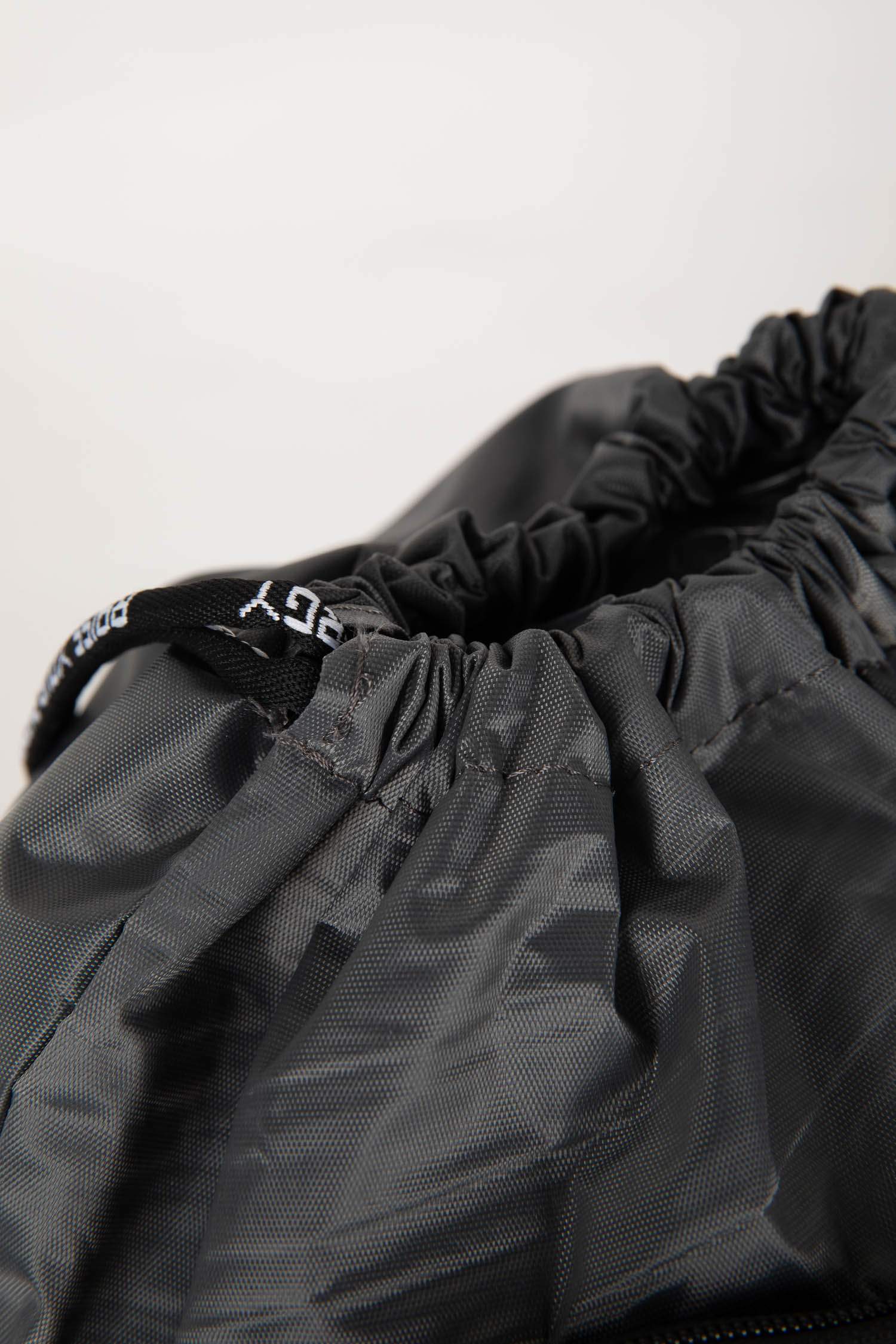 Erkek Su Geçirmez Kumaş Slogan Sırt Çantası