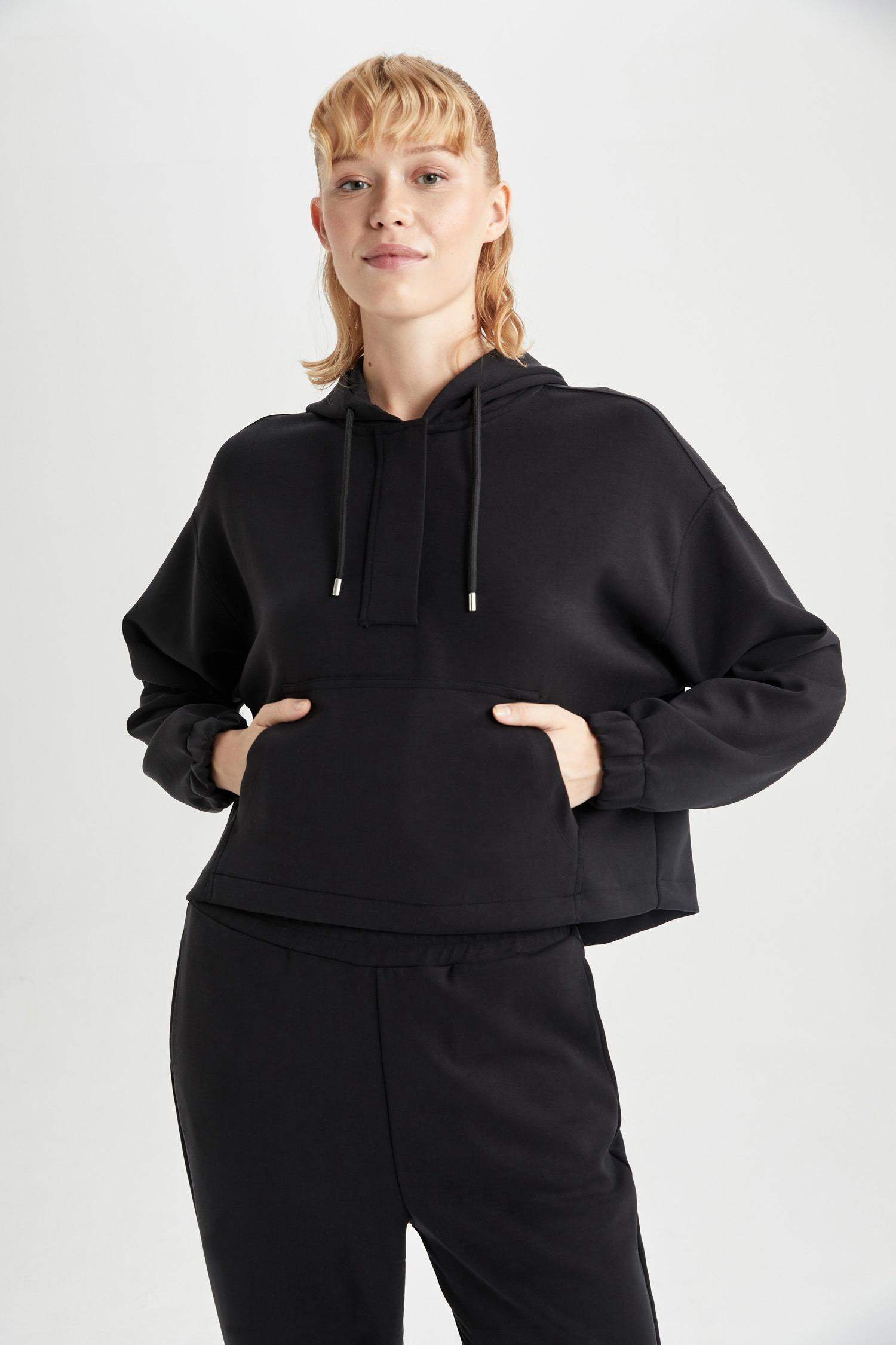 Oversize Premium Kapüşonlu Sporcu Sweatshirt