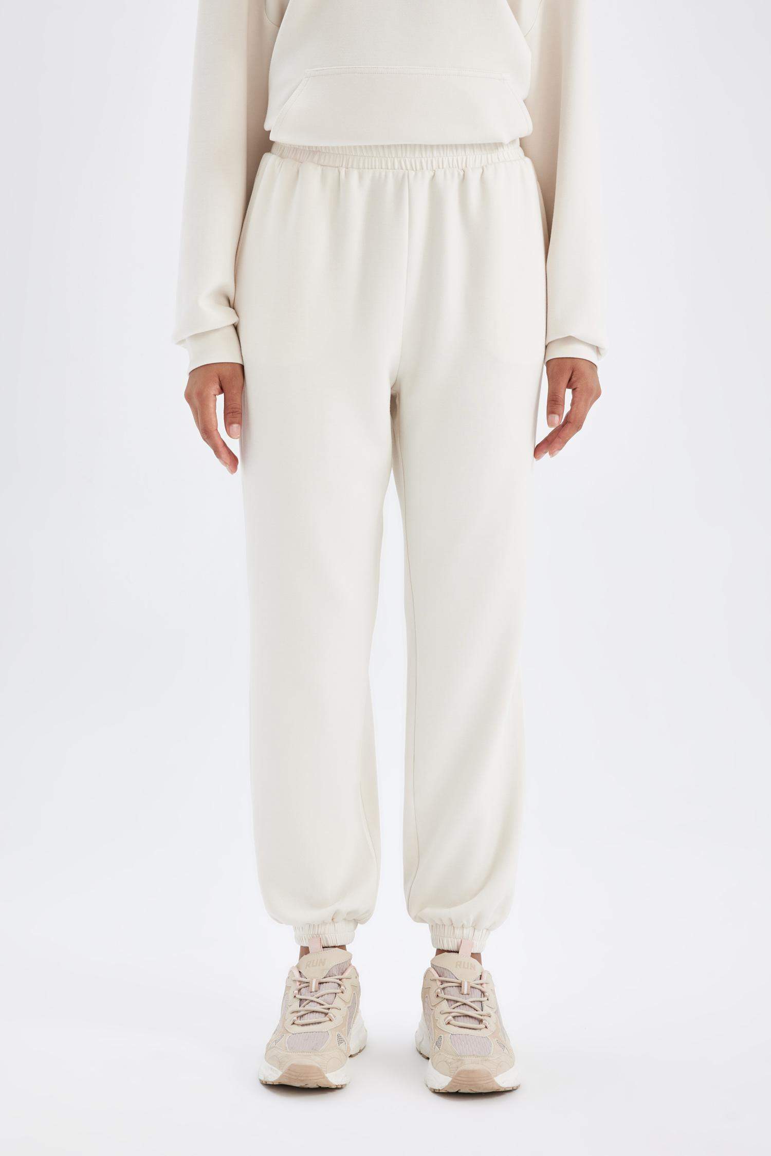 DeFactoFit Sporcu Jogger Eşofman Altı Standart Fit Modal Çift Cepli Basic Düz