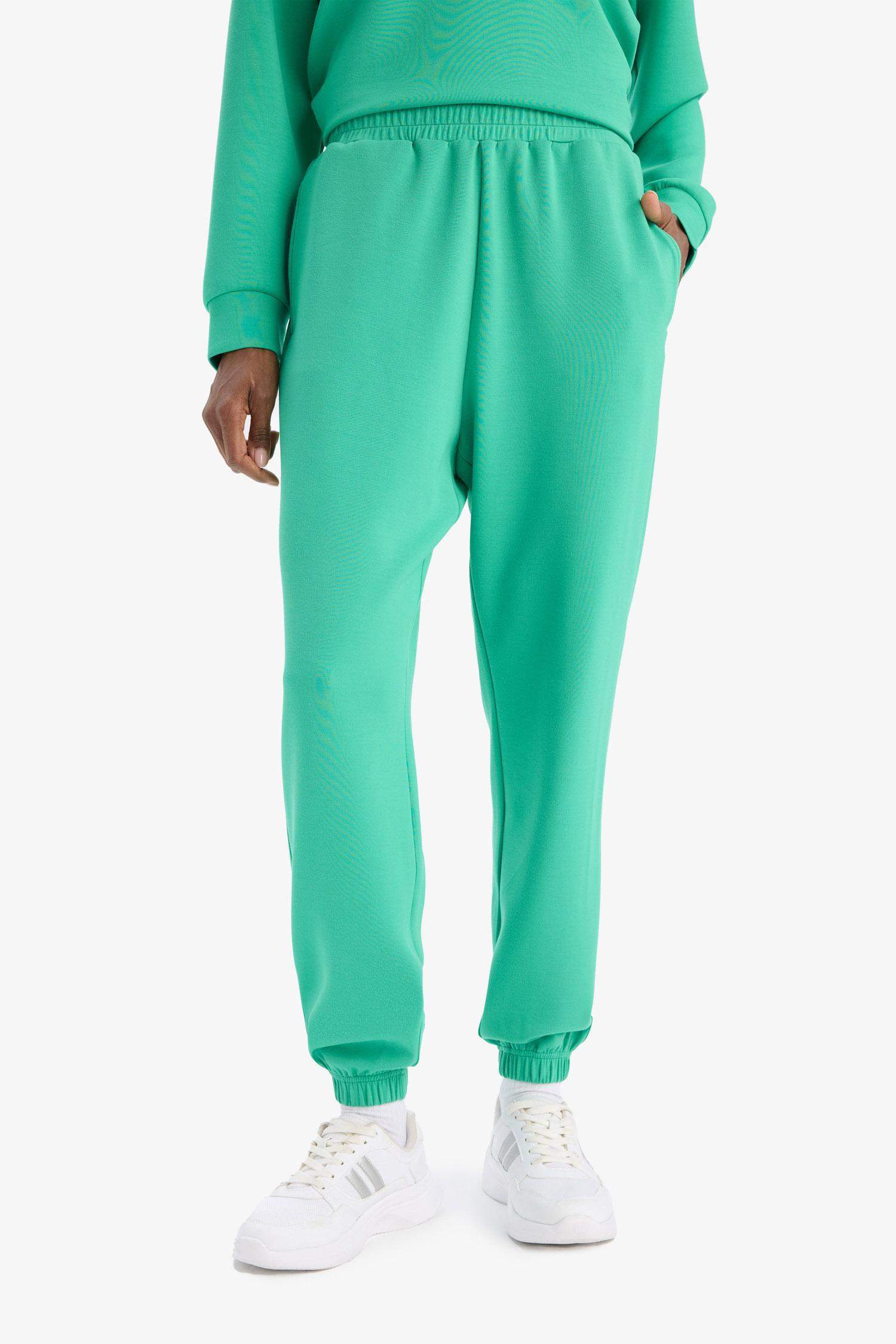 DeFactoFit Standart Fit Cepli Jogger Paça Standart Fit Basic Düz Modal Pantolon