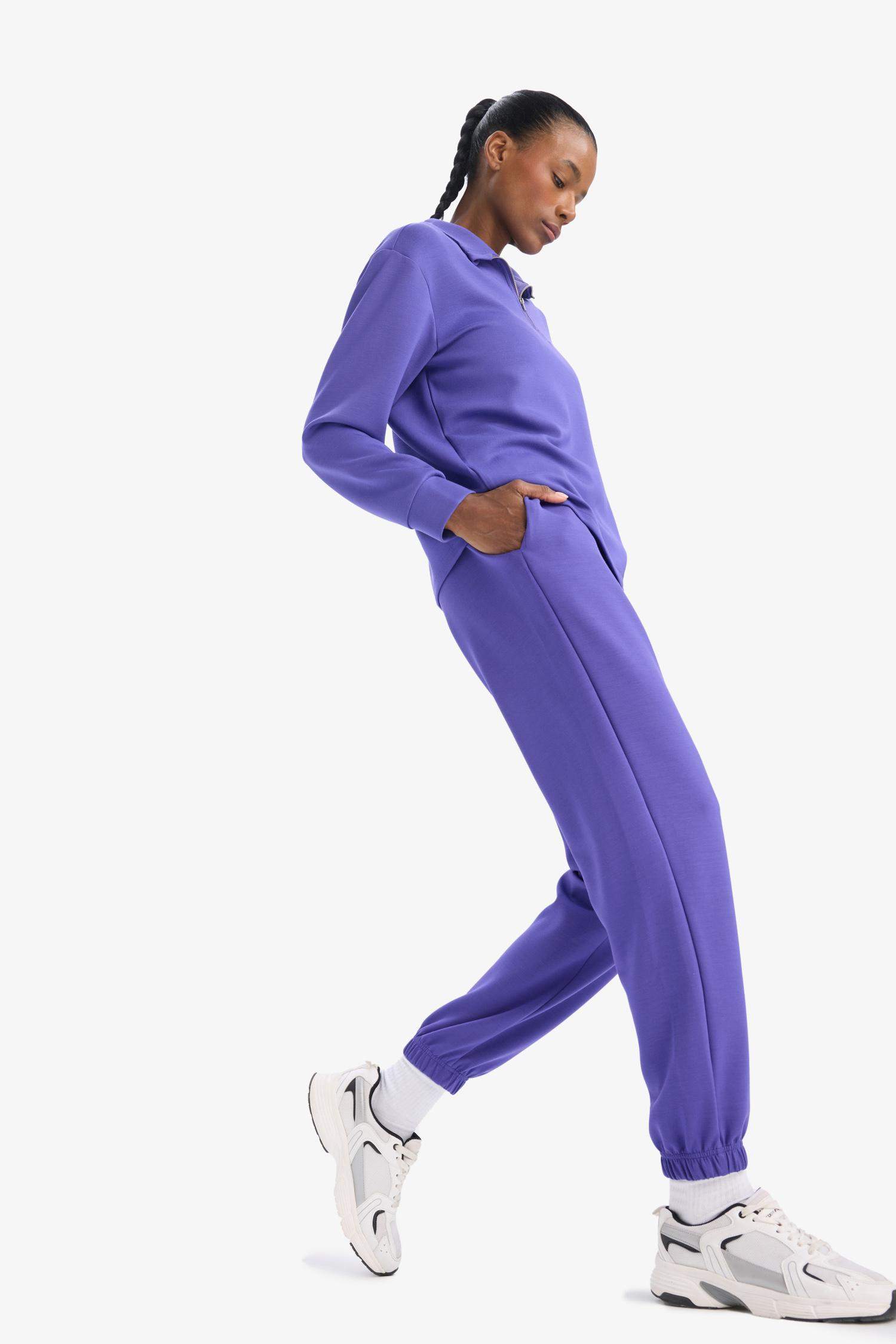 Standart Fit Cepli Jogger Paça Standart Fit Basic Düz Modal Pantolon