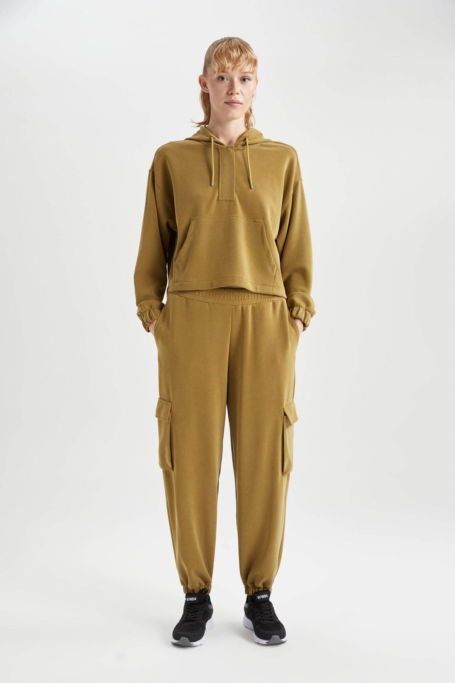 DeFactoFit Oversize Fit Modal Cargo Jogger Sweatpants