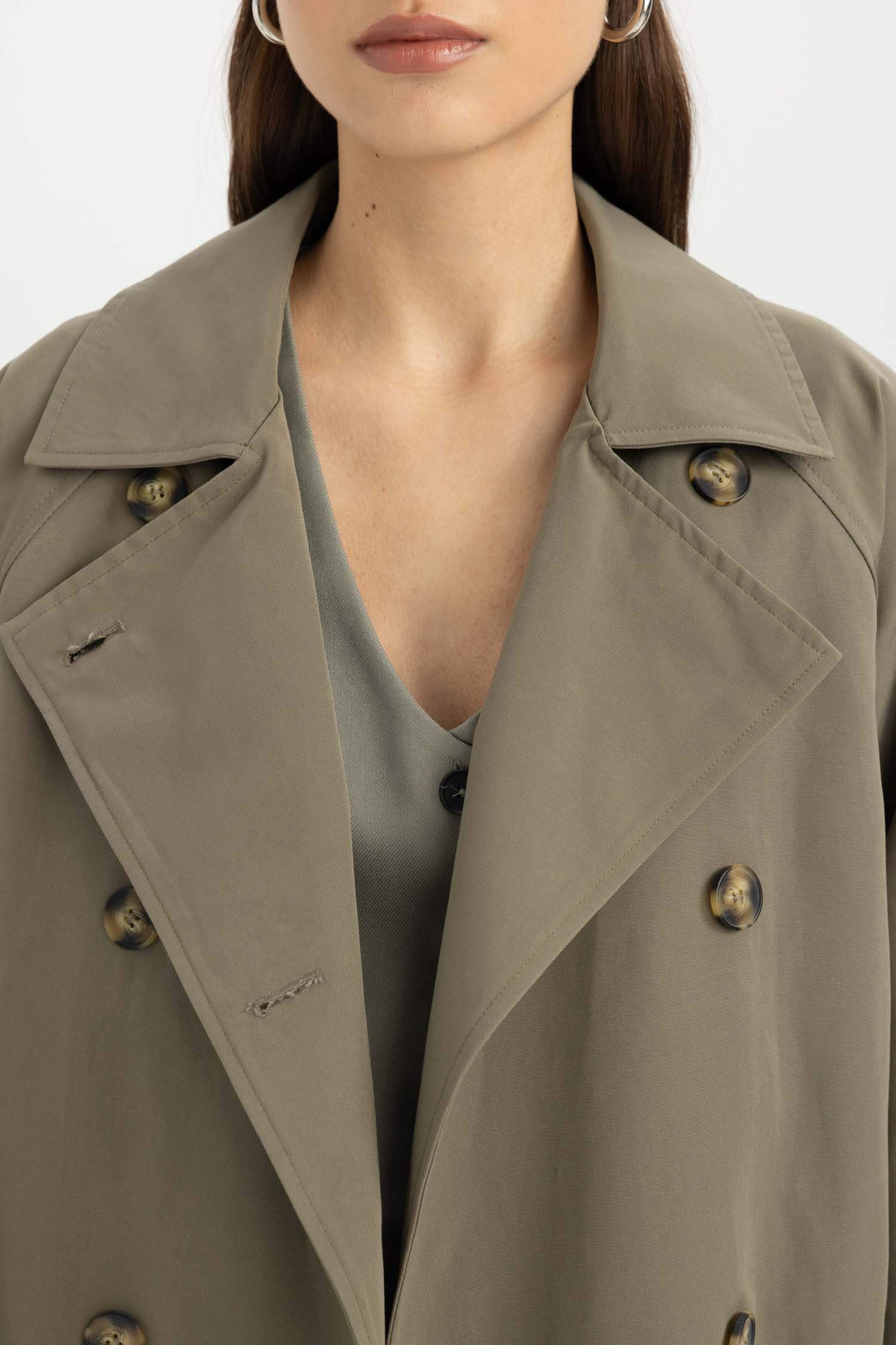 Waterproof Regular Fit Trench Coat