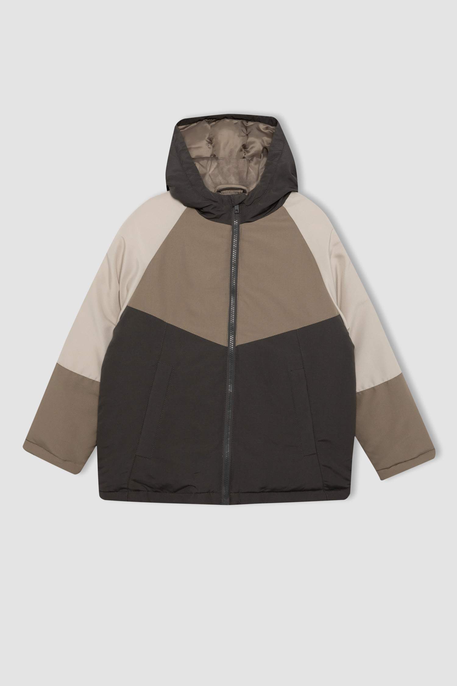 Erkek Çocuk Su İtici Kapüşonlu Mont