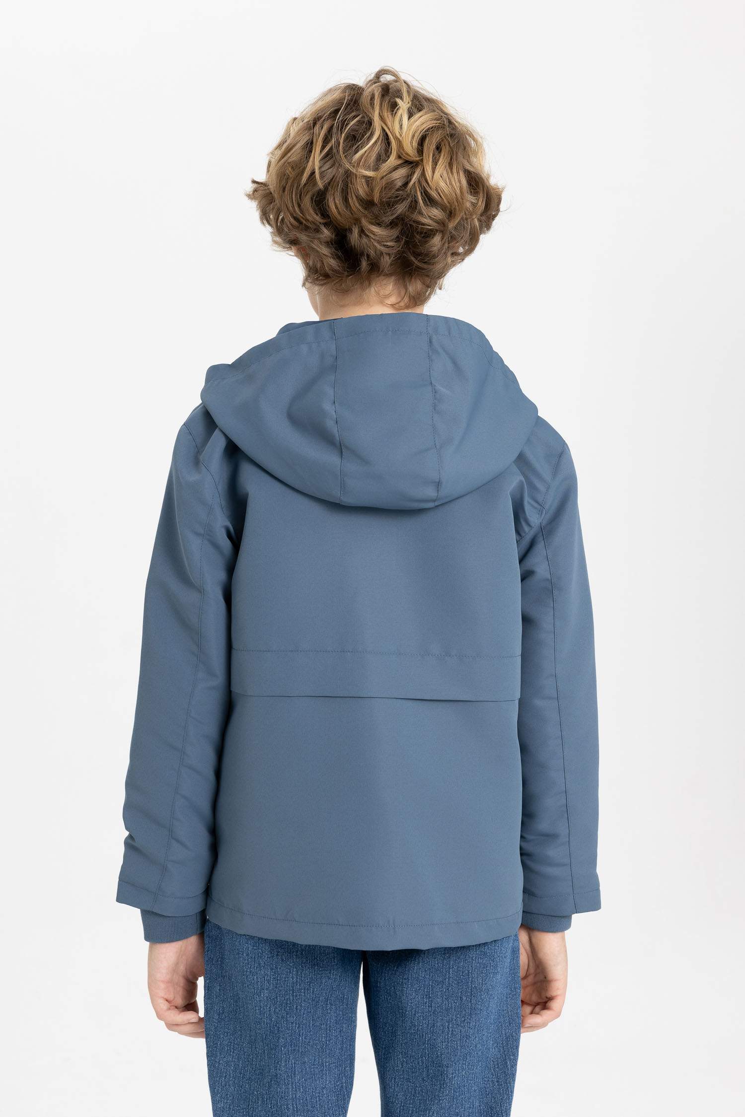 معطف مطر ولادي بغطاء للرأس مقاوم للهواء