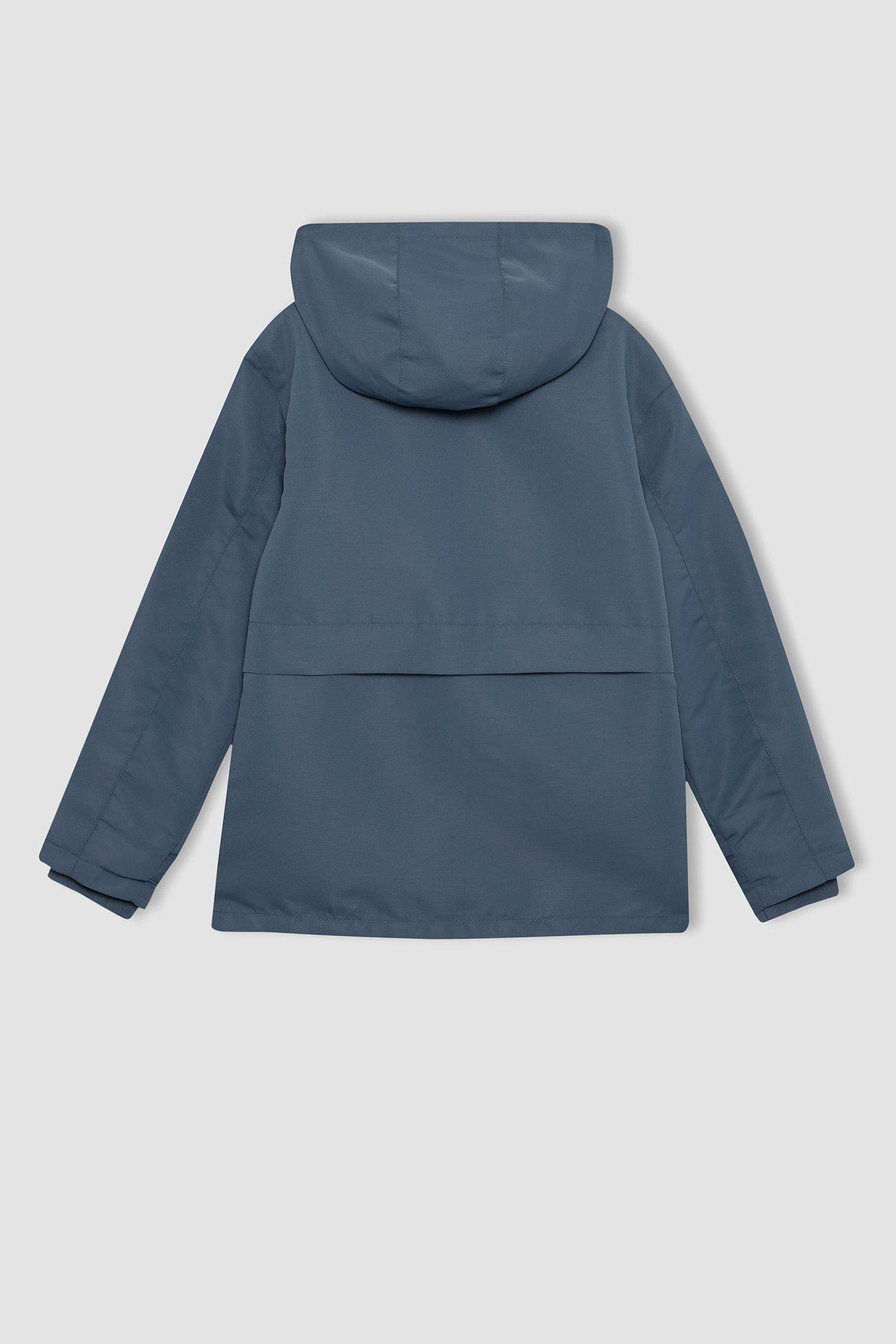 معطف مطر ولادي بغطاء للرأس مقاوم للهواء