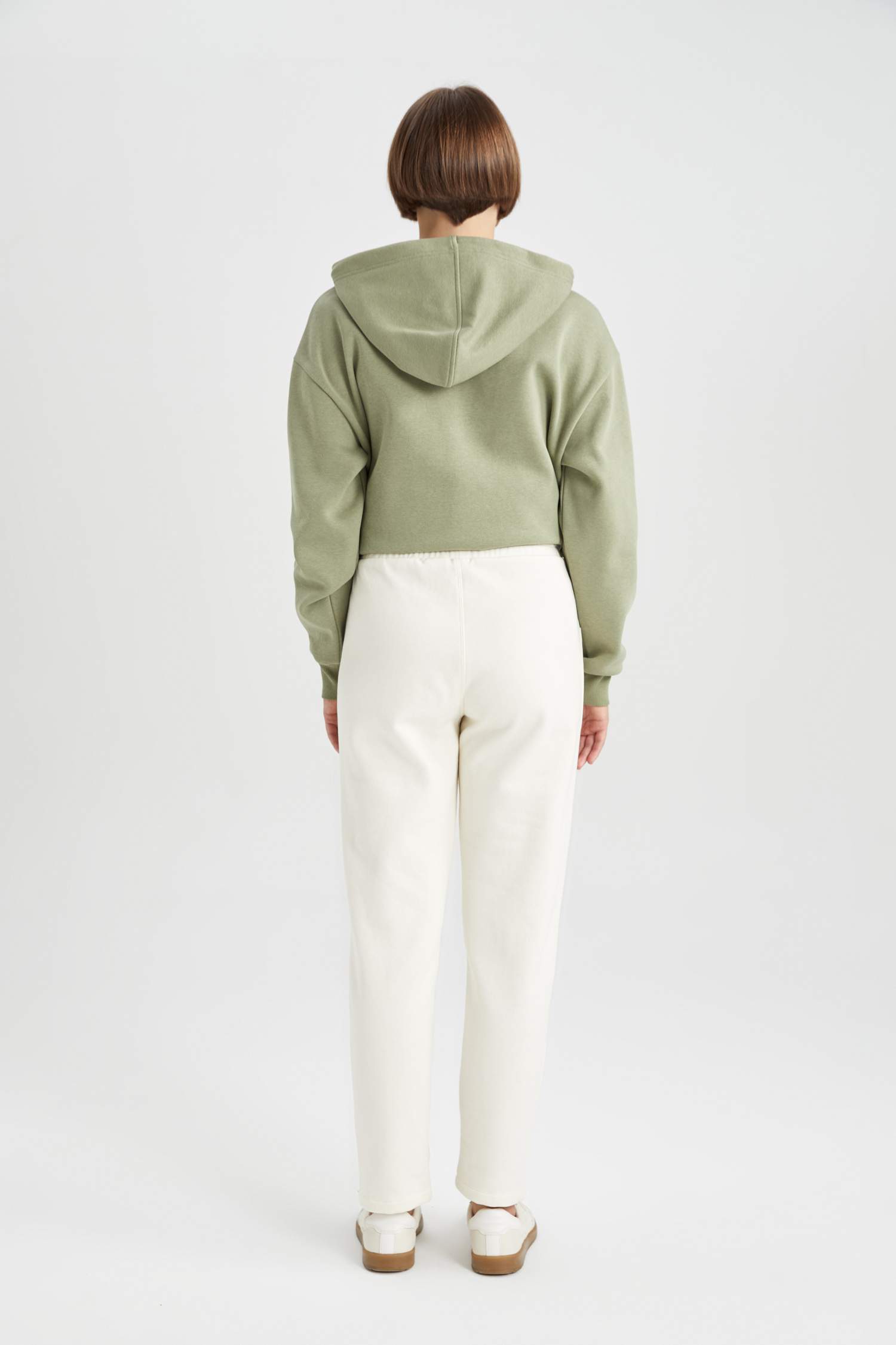 بنطلون بجامة رياضي قماش سميك قصة عادية بجيب