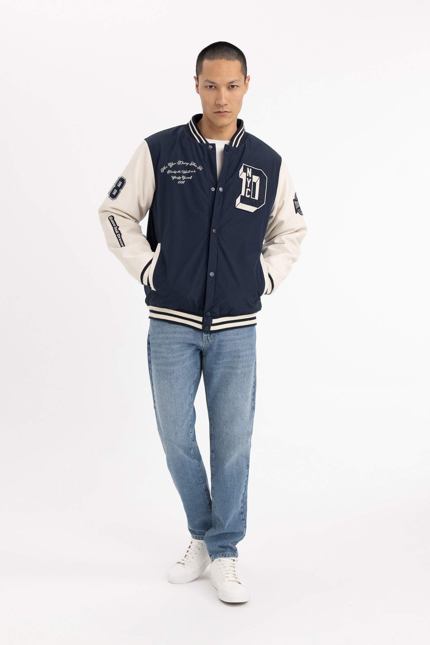 Waterproof Oversize Fit Faux Leather Bomber Jacket