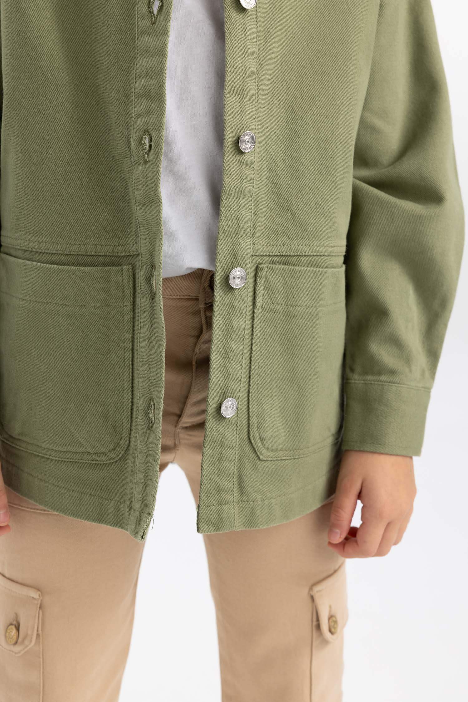 قميص بناتي جبردين كم طويل