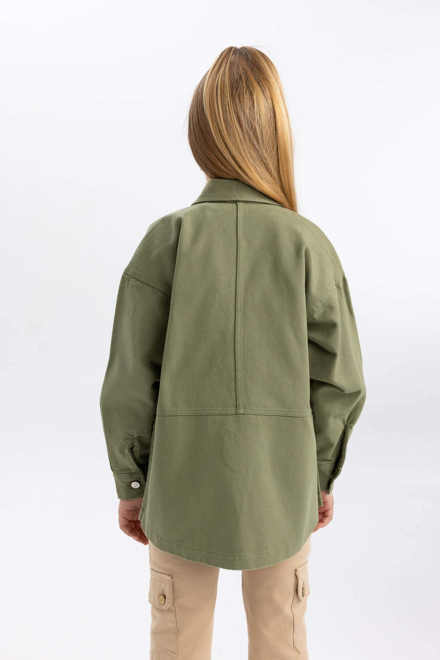 قميص بناتي جبردين كم طويل