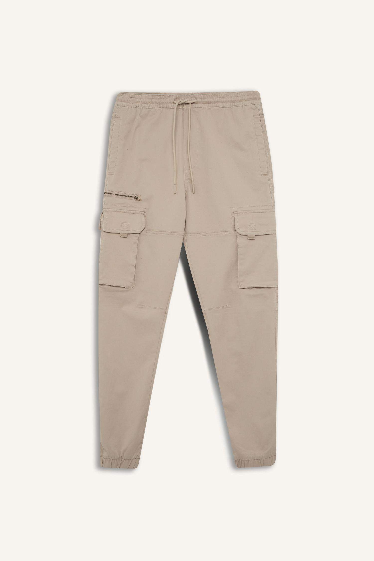 Regular Kargo Cepli Gabardin Jogger Pantolon
