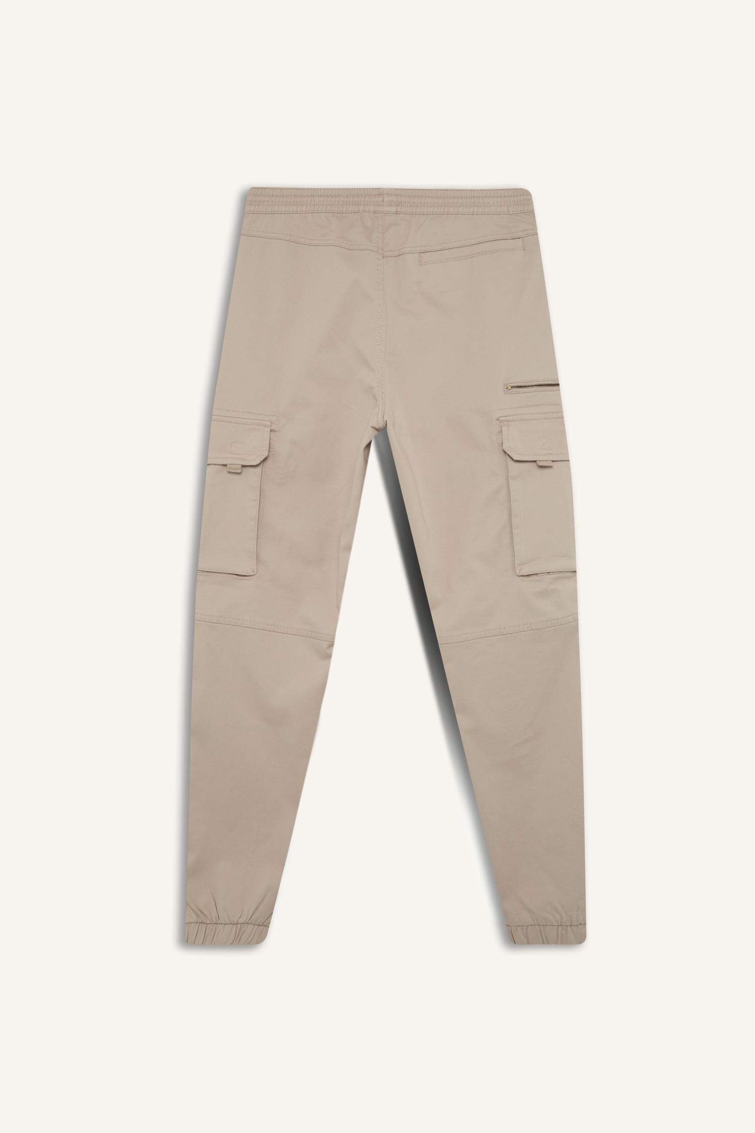 Regular Kargo Cepli Gabardin Jogger Pantolon