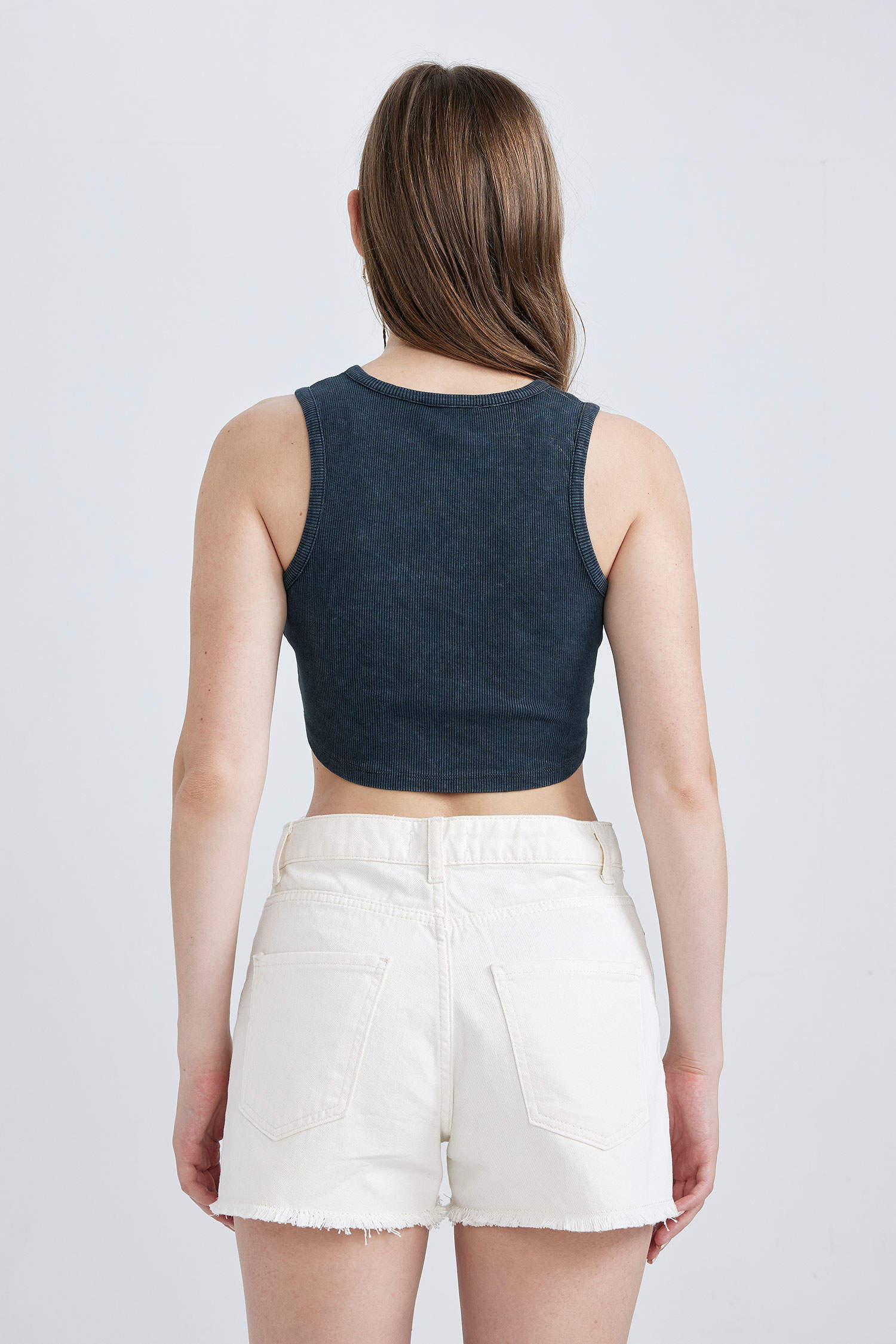 Anthracite WOMEN Slim Fit Camisole Undershirt 2903157 | DeFacto