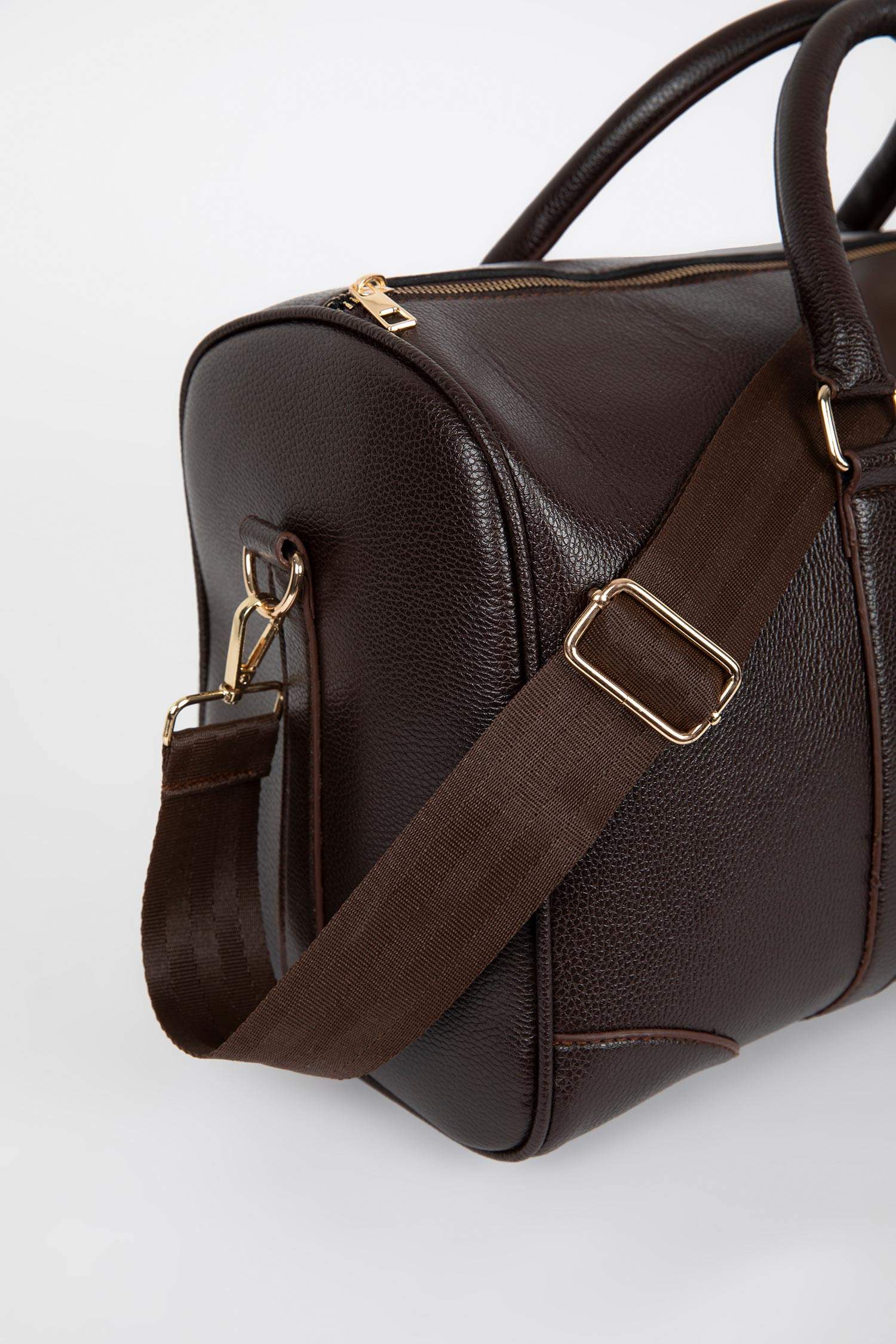 Printed Faux Leather Sports And Travel Bag