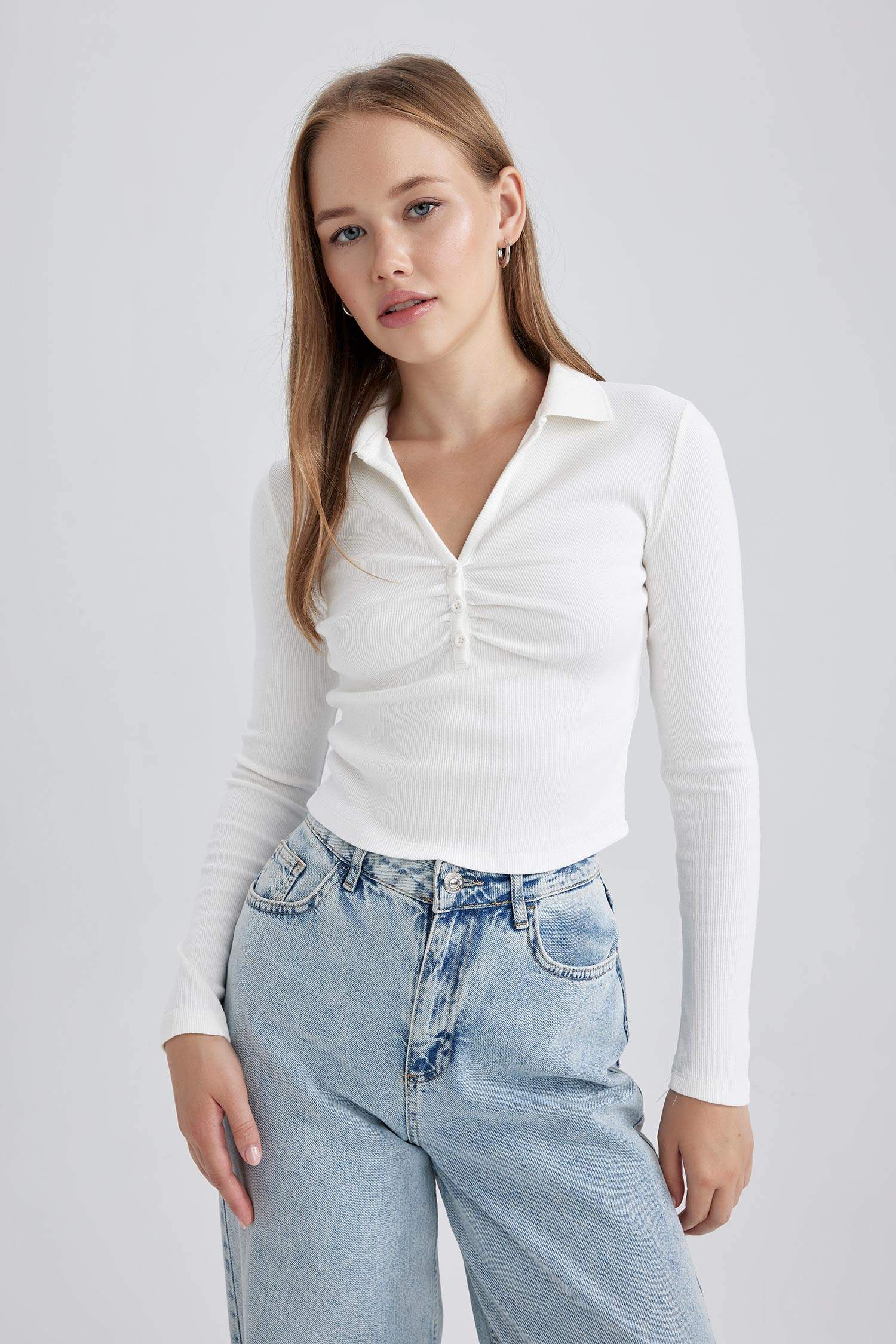 Slim Fit Camisole Long Sleeve T-Shirt