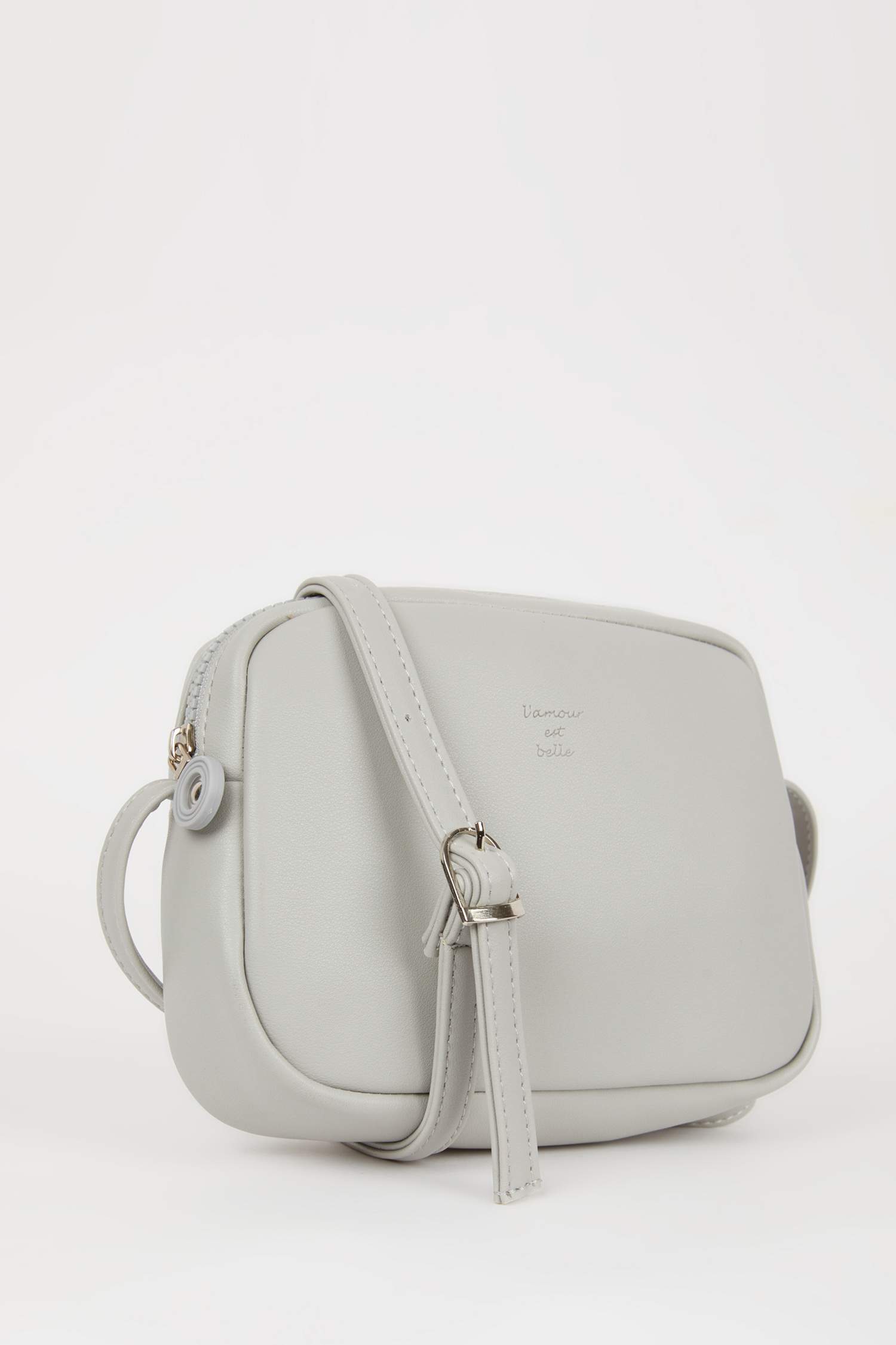 Grey WOMEN Faux Leather Crossbody Bag 2899248 DeFacto