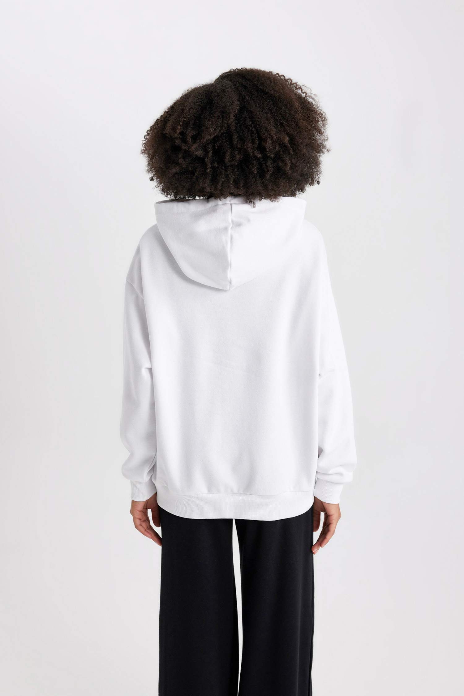 Oversize Fit Slogan Long Sleeve Sweatshirt