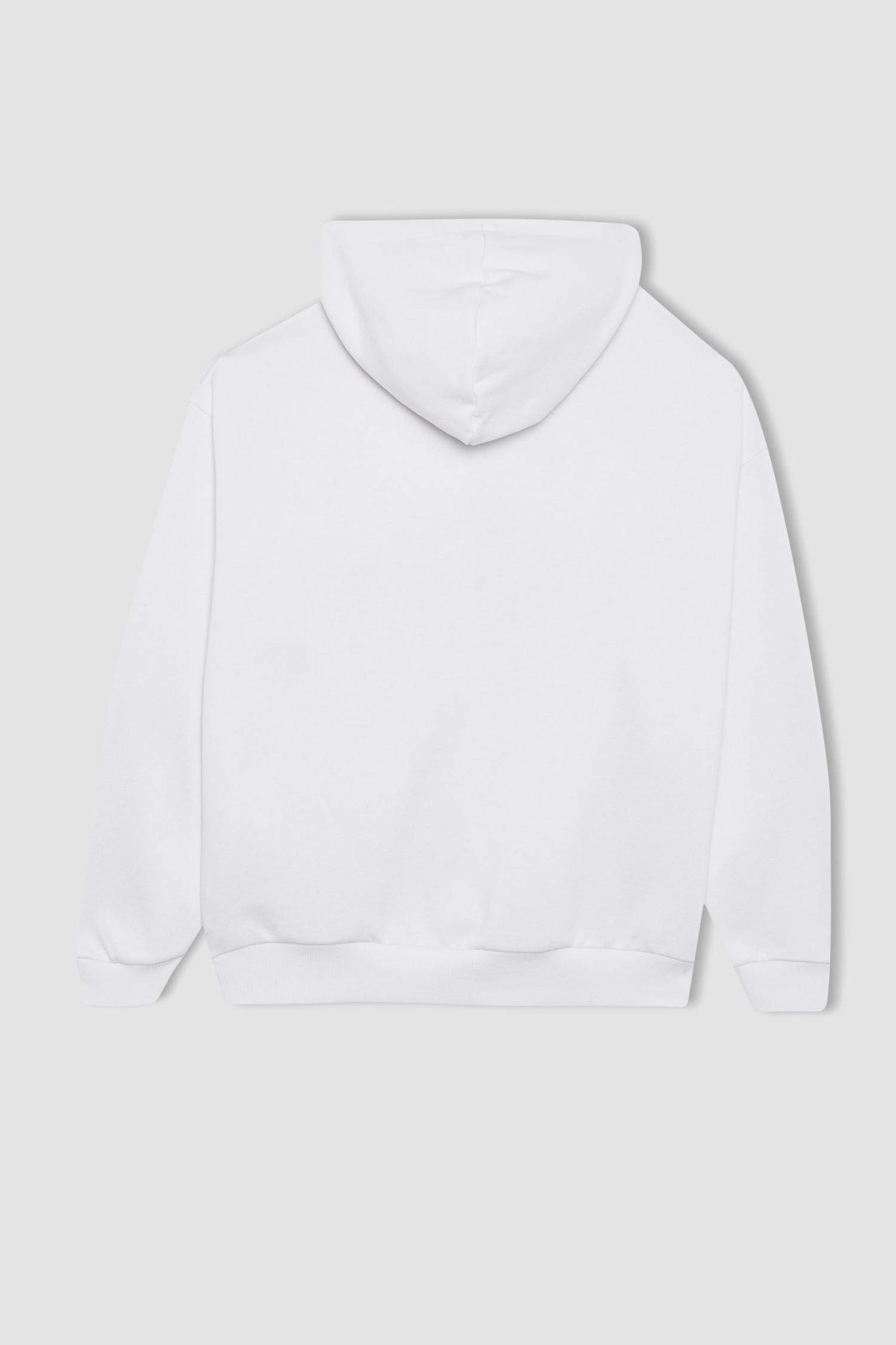 Oversize Fit Slogan Long Sleeve Sweatshirt