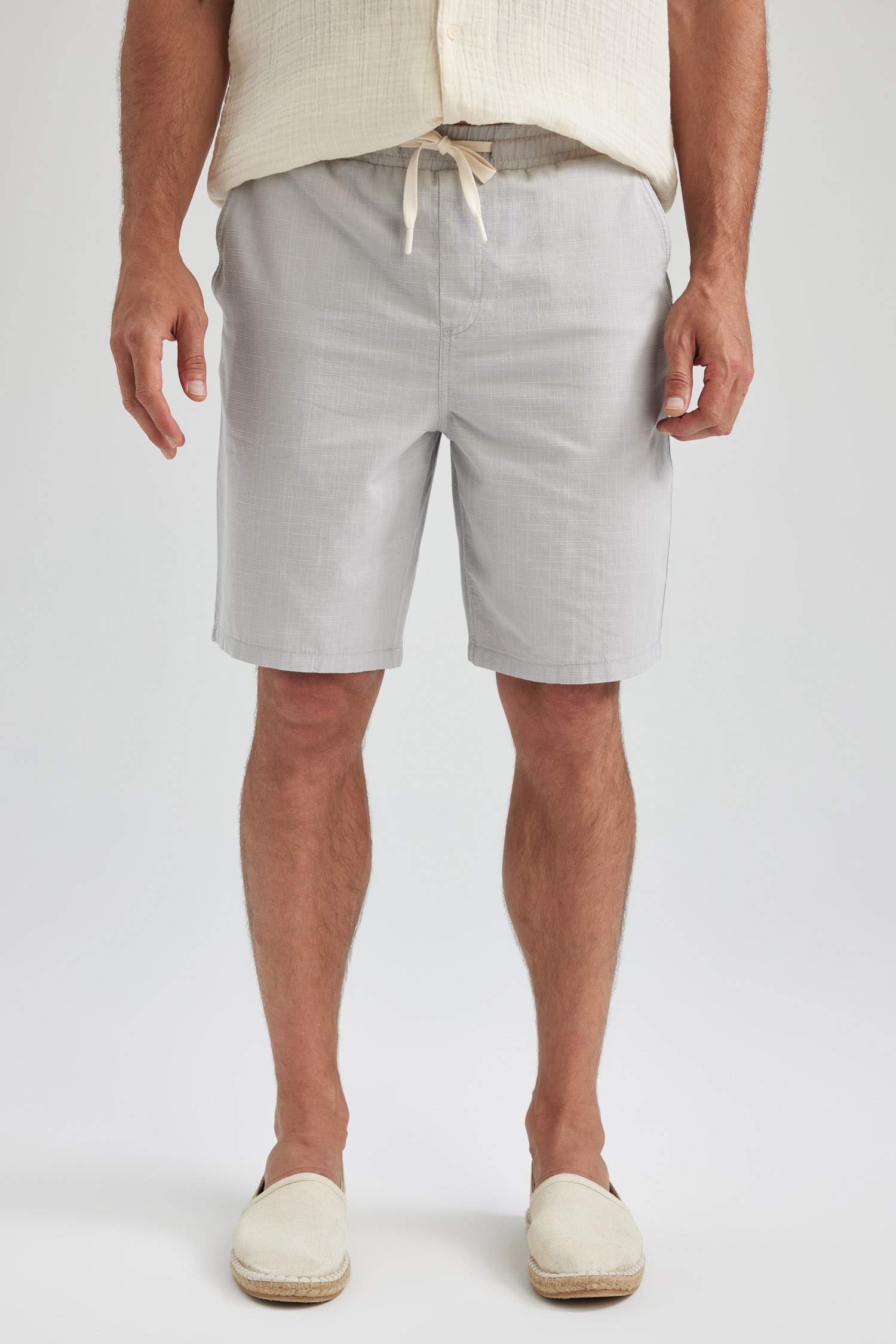 Regular Fit Linen Look Shorts